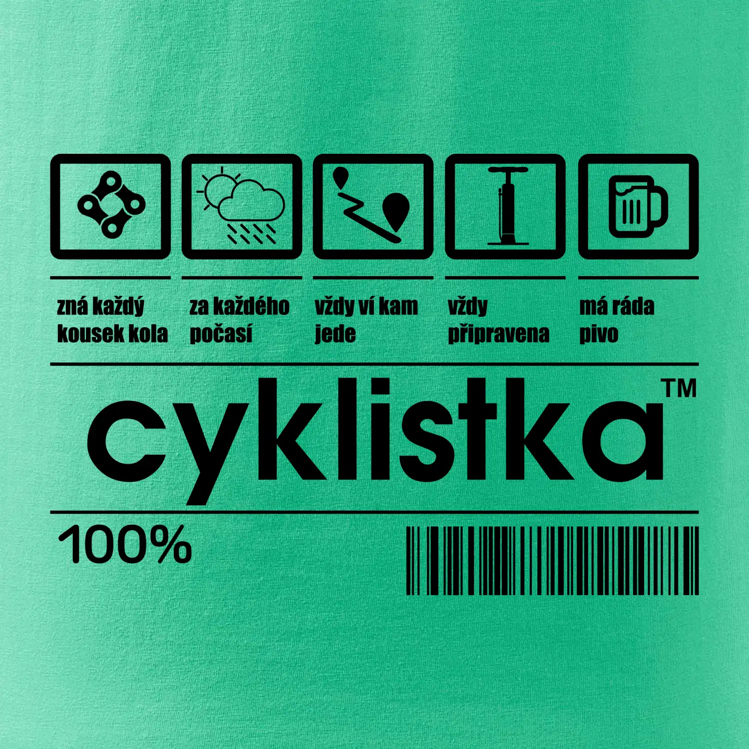 Čárový kód - Cyklistka