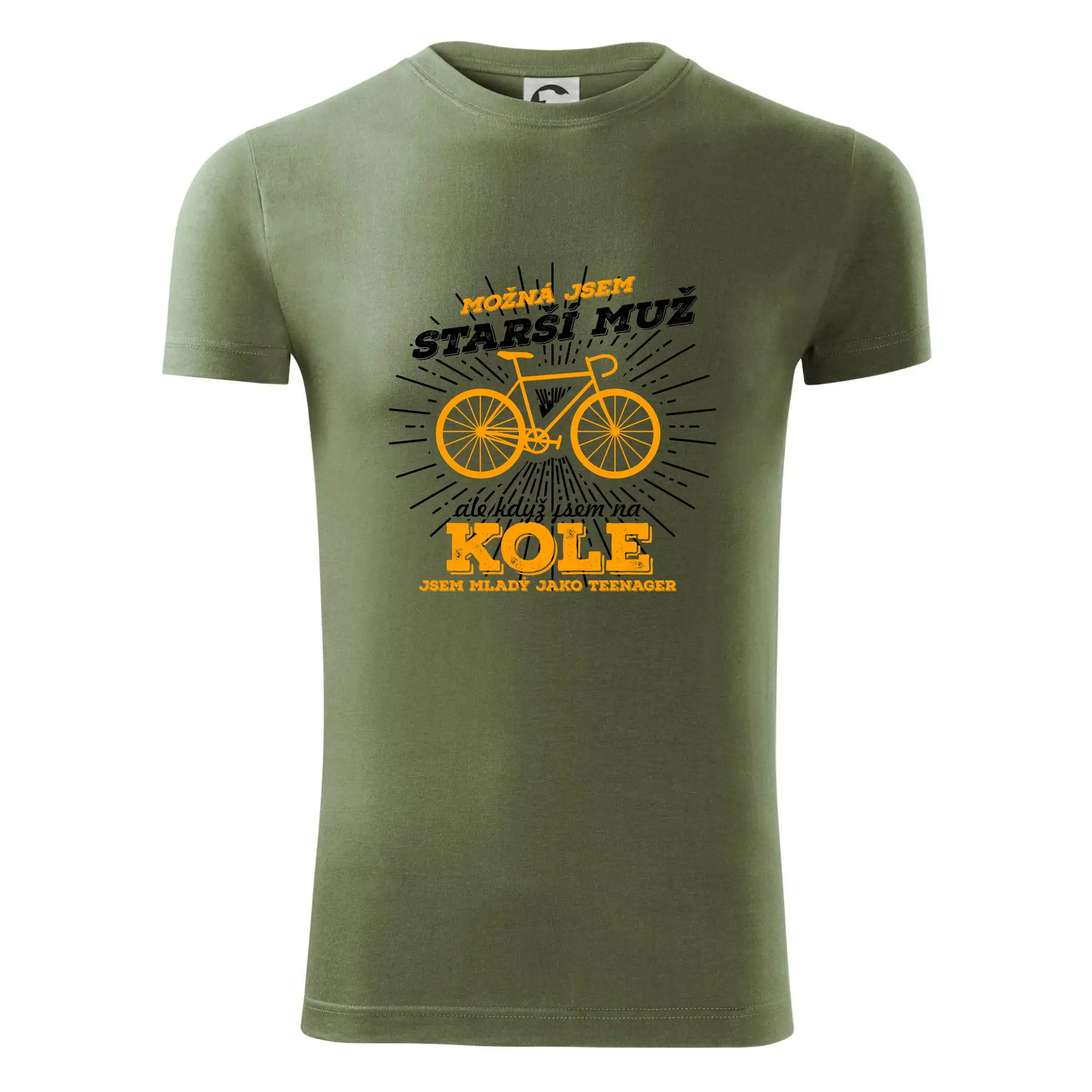Starší muž - cyklista silniční kolo