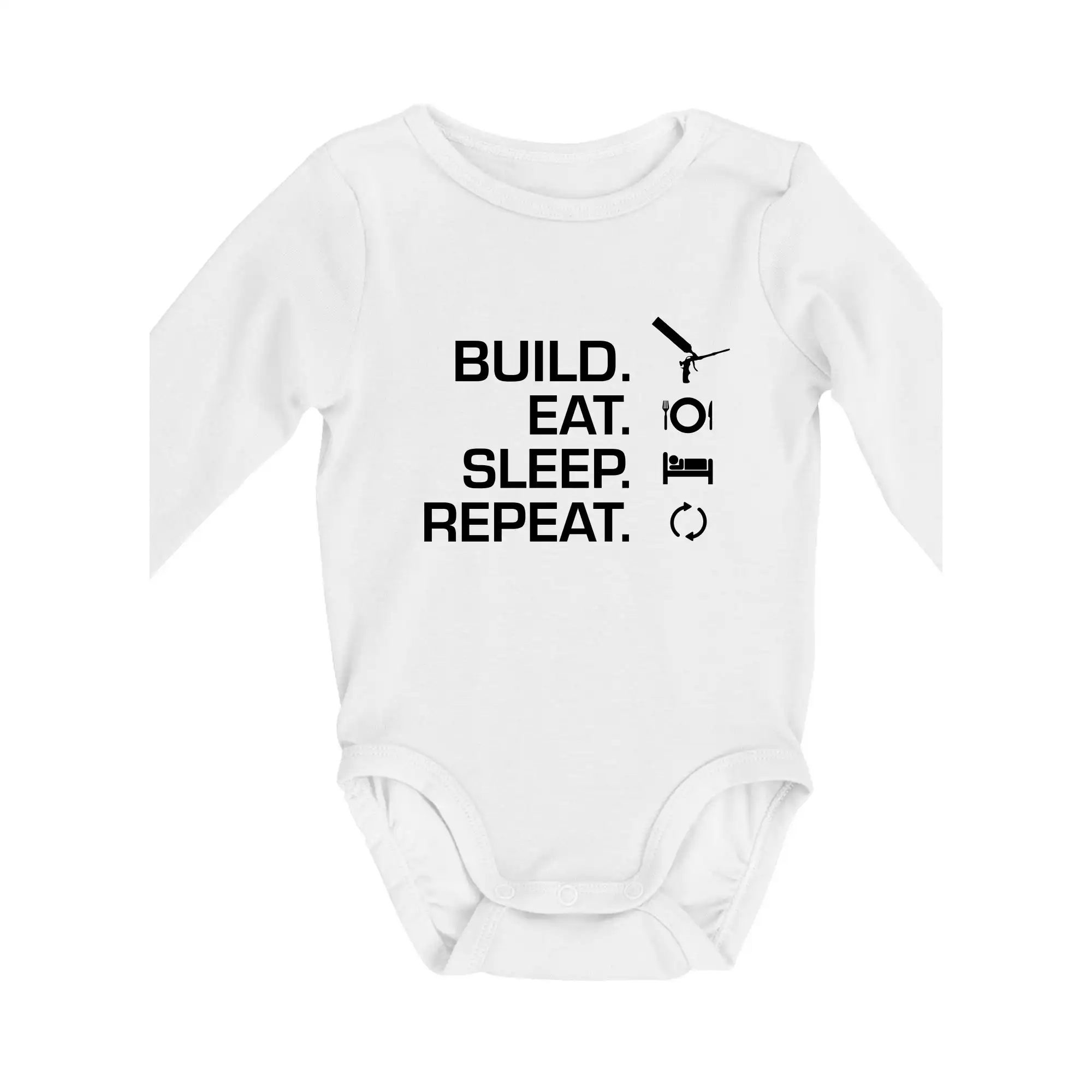 Build eat sleep repeat - montážní pěna