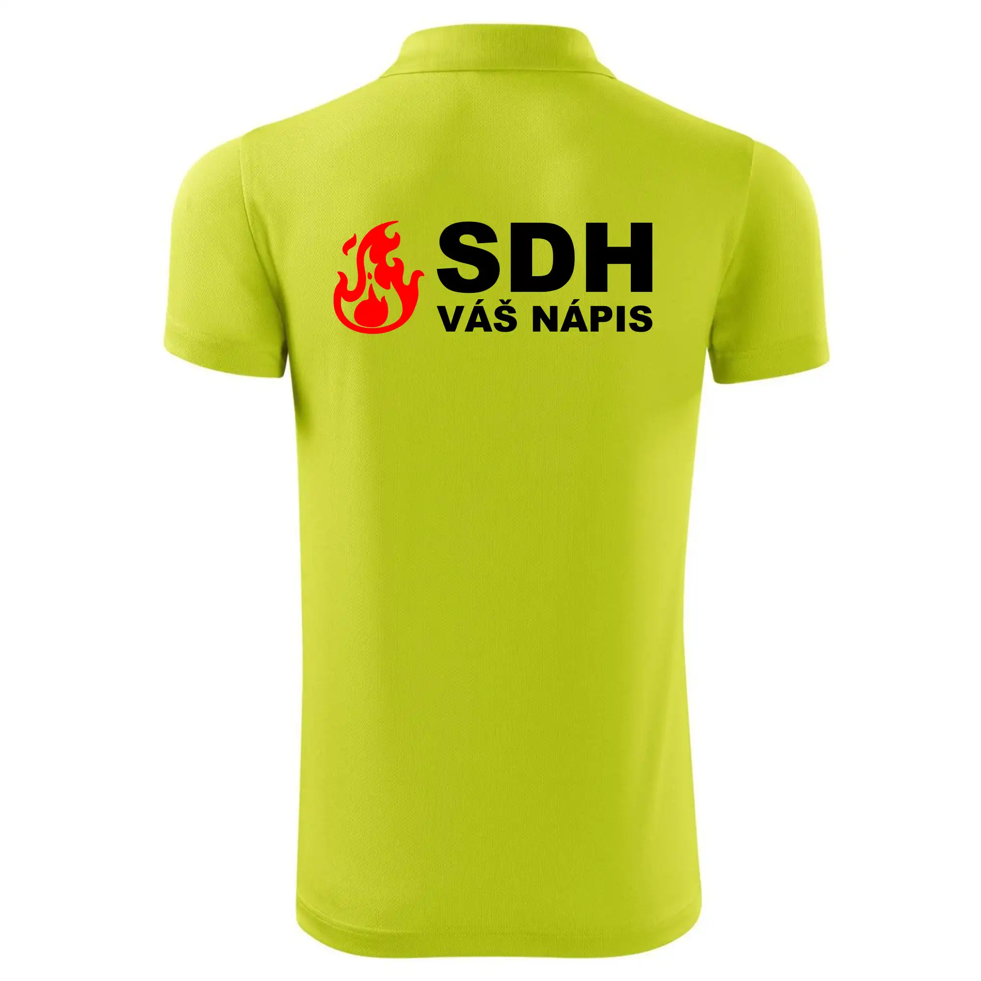 SDH nápis (oheň, název sboru - vlastní nápis)