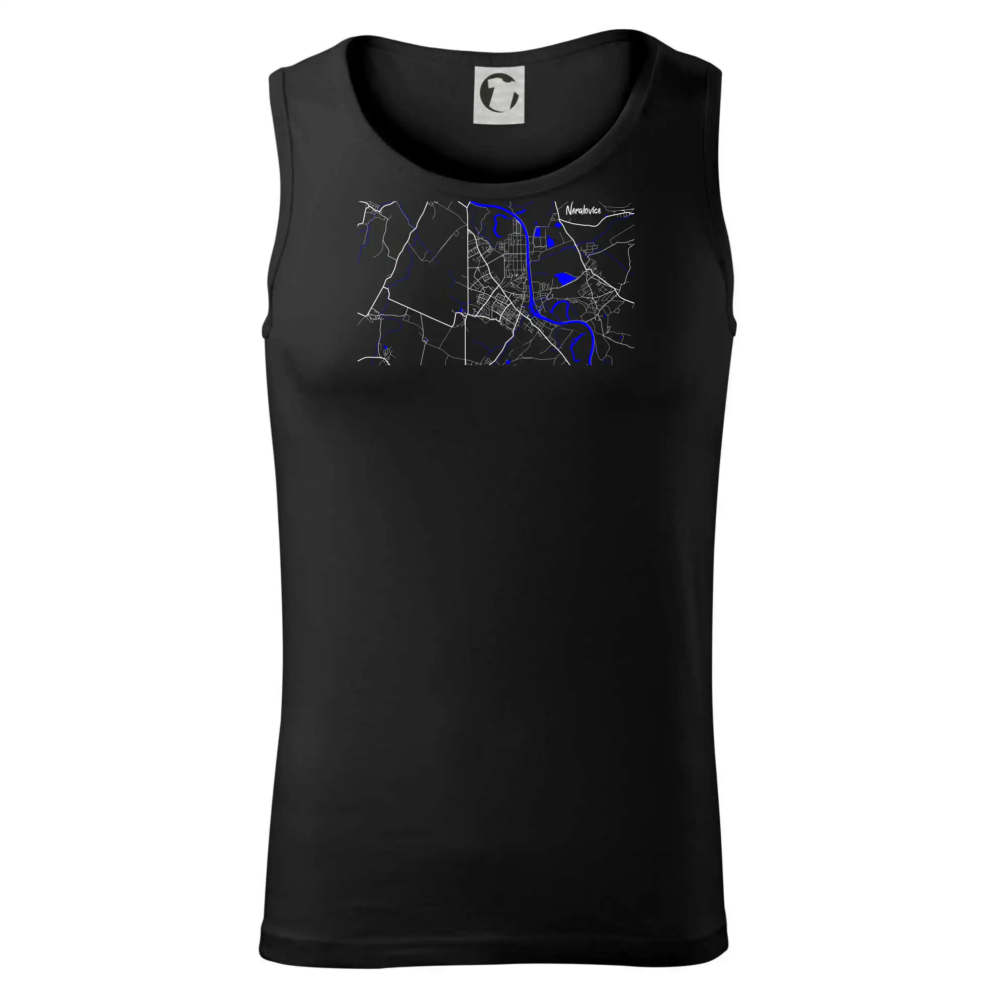 Neratovice - Mapa s vodními toky