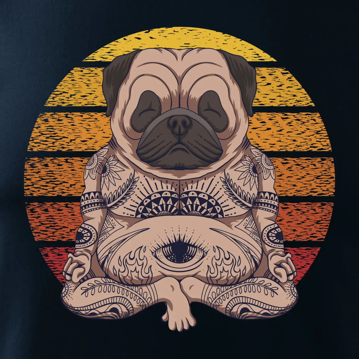 Yoga meditace - pug