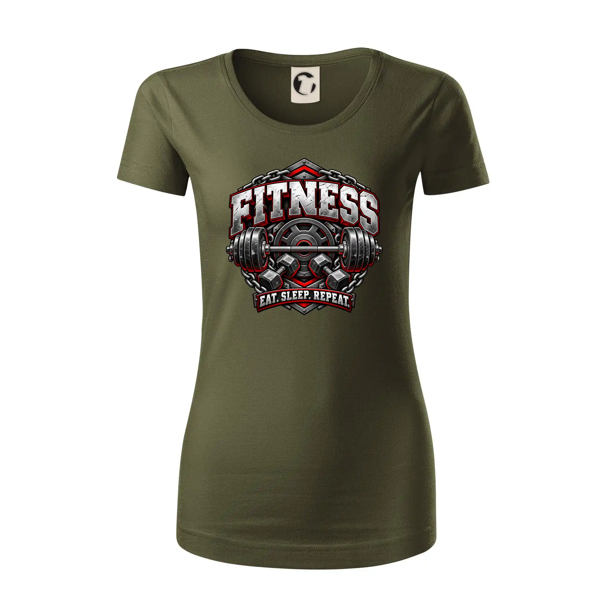 Fitness činka a závaží eat sleep repeat