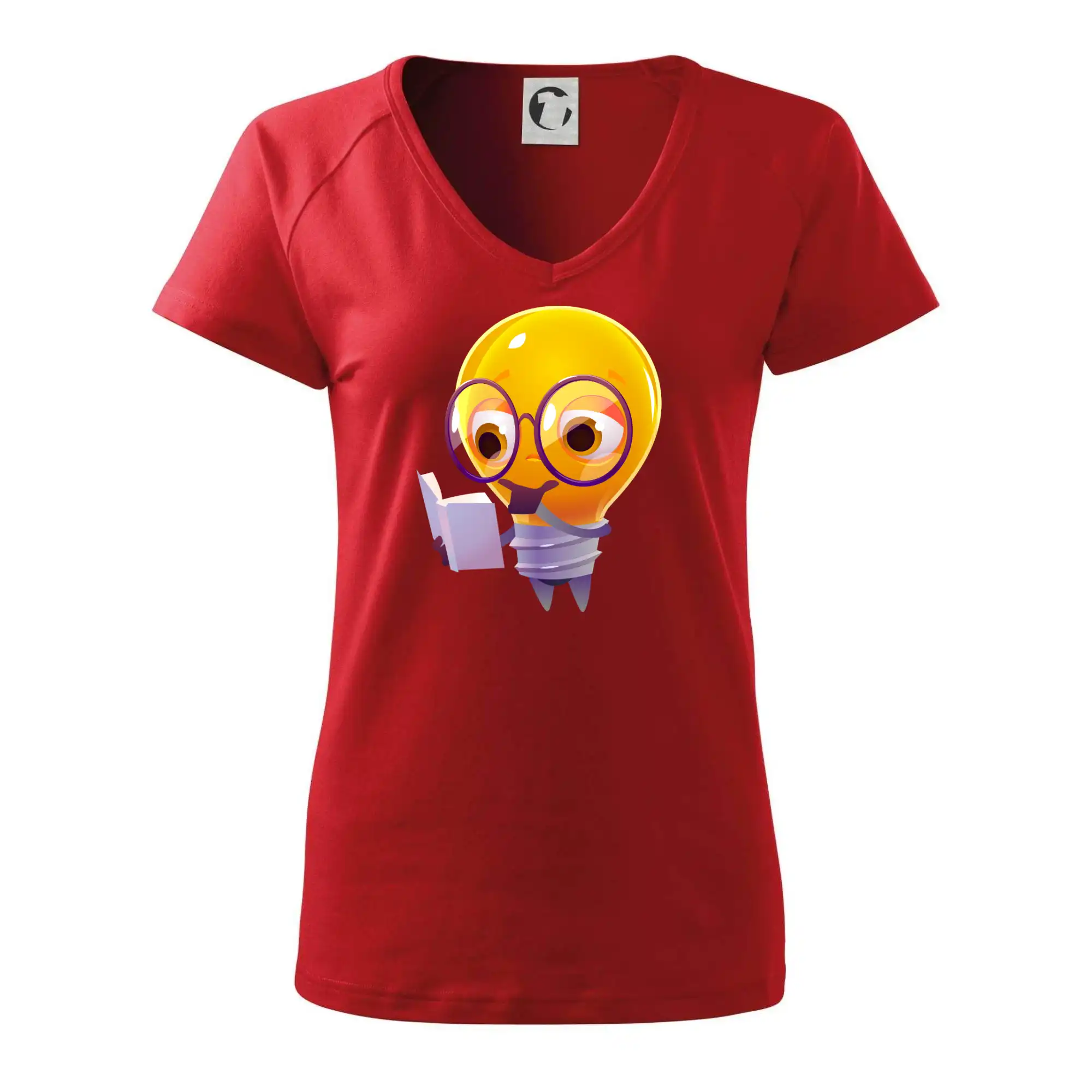 Žárovka přemýšlí nad knihou