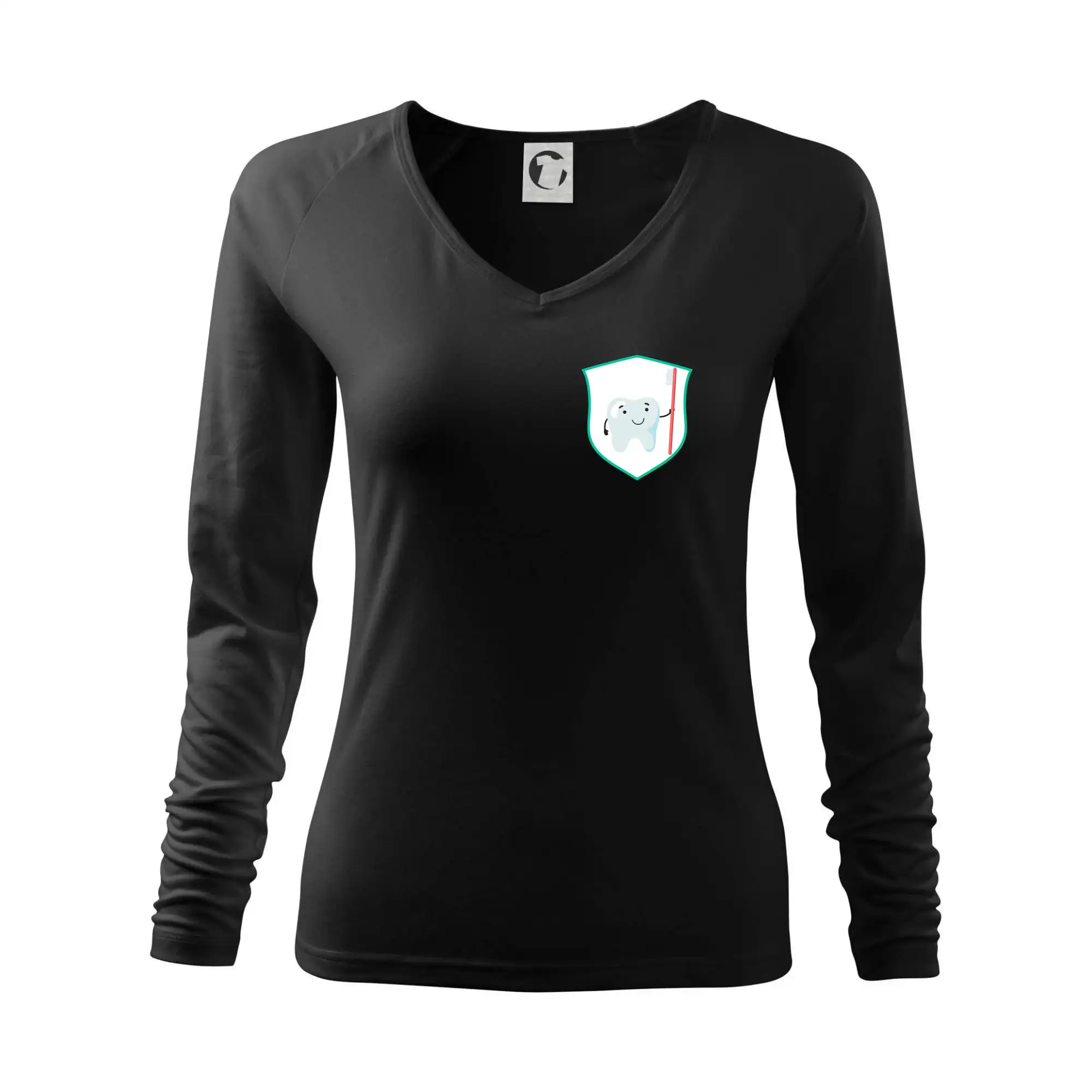 Zoubek na prsu - zubní kartáček