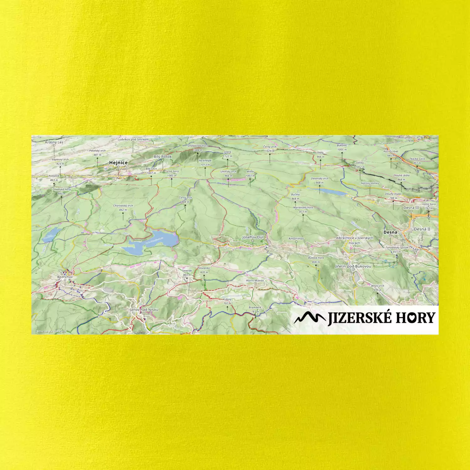 Jizerské hory mapa