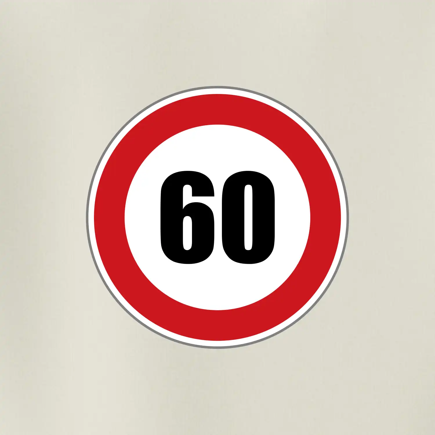 Dopravní značka - omezení rychlosti 60