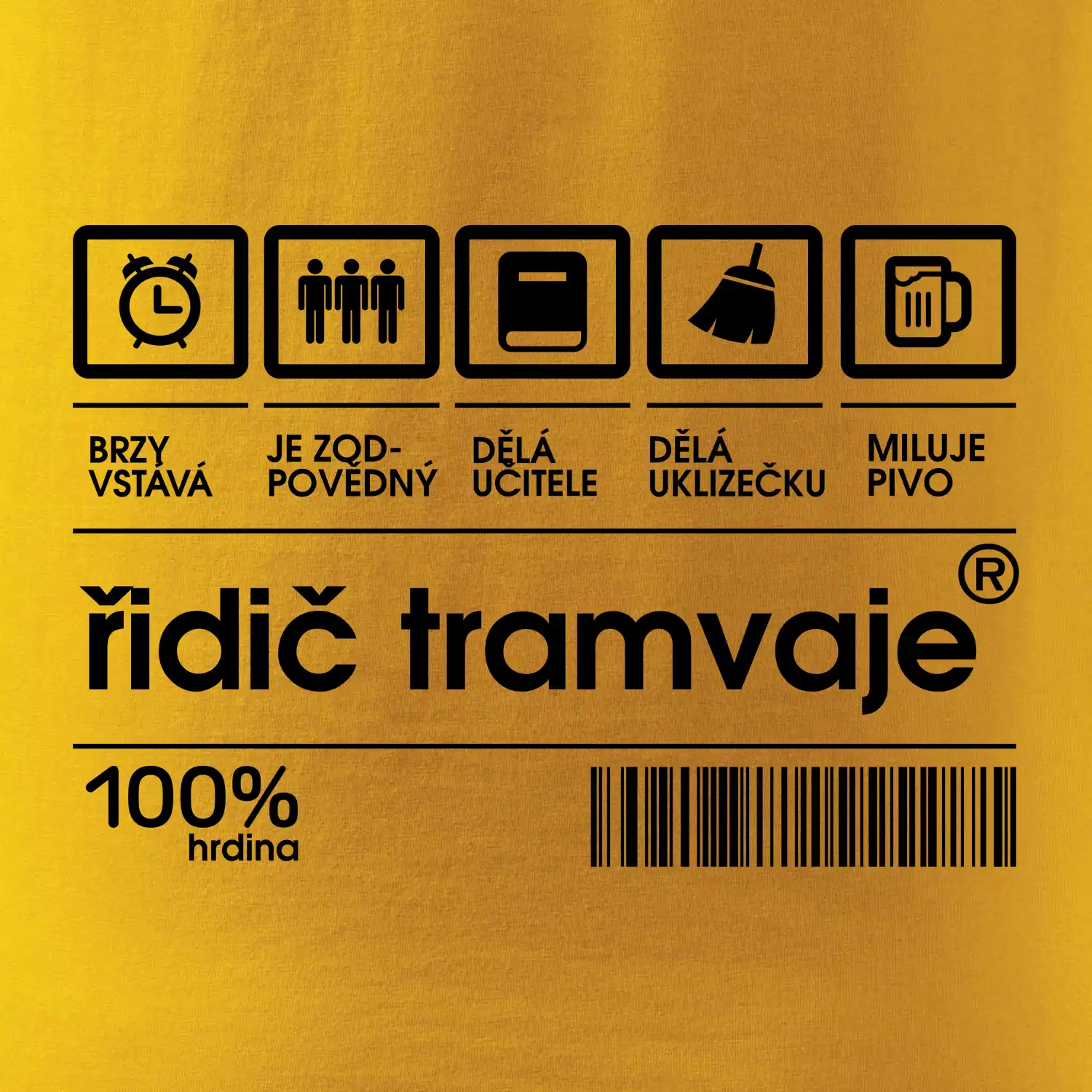 Čárový kód Řidič tramvaje