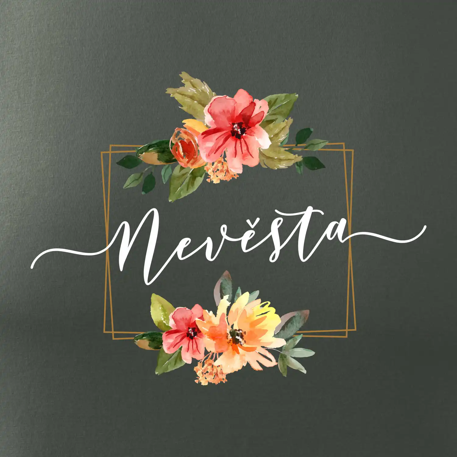 Nevěsta čtverec oranžový