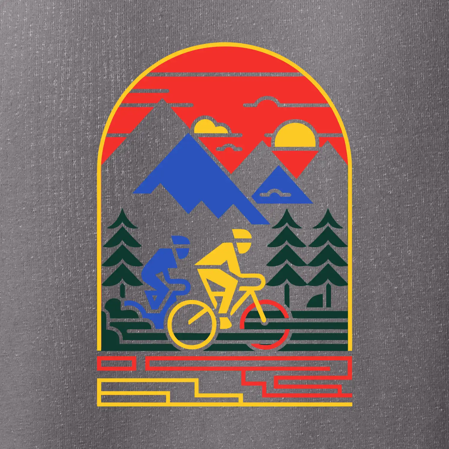 Cyklista na horách - logo