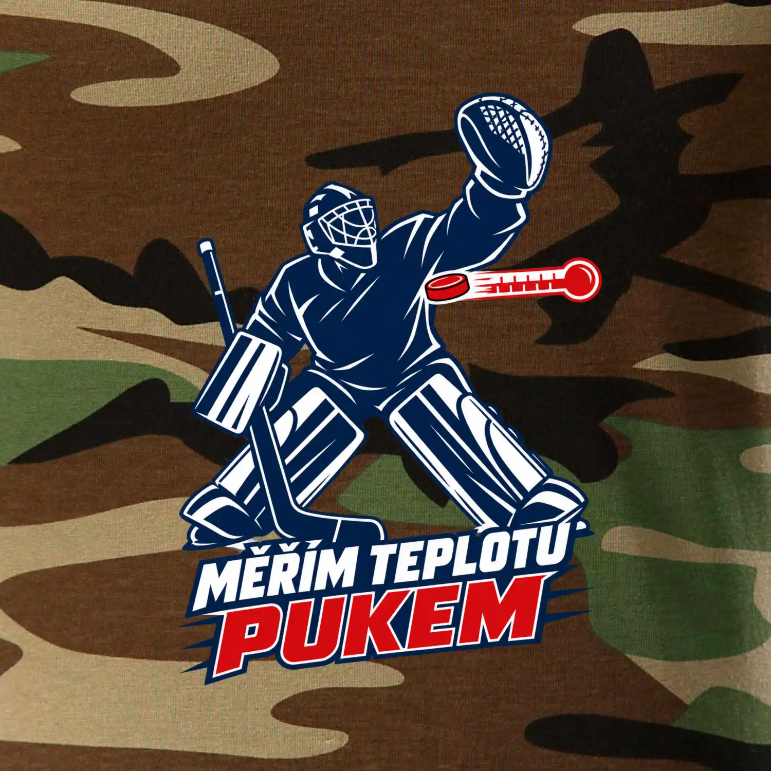 Hokejový teploměr pukem
