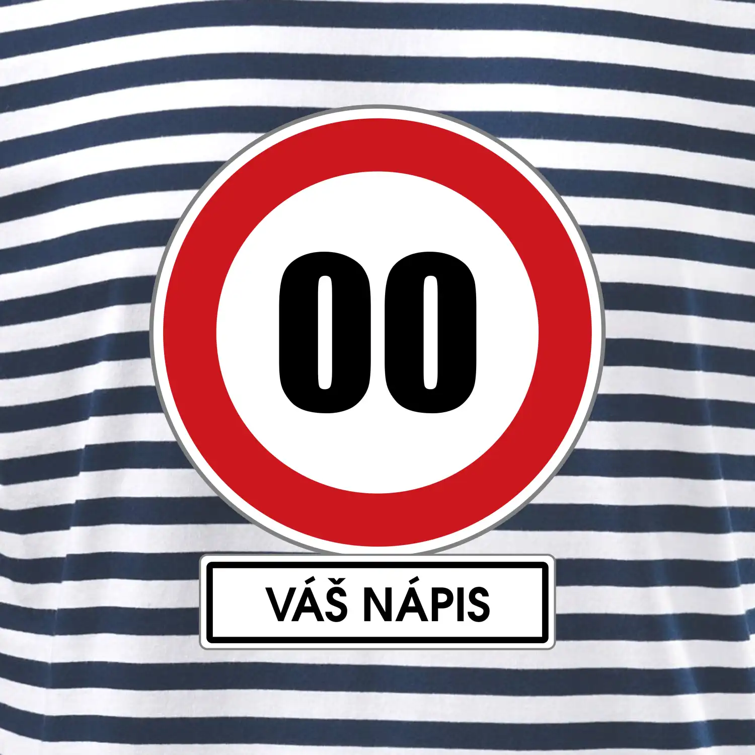 Dopravní značka - rychlost - váš nápis