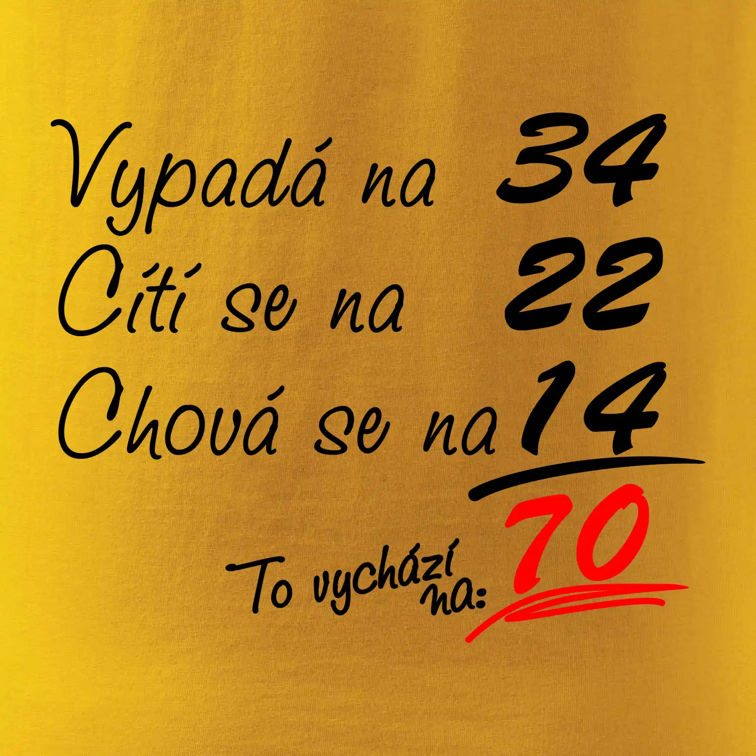 Vypadá, cítí se, chová se - 70 let