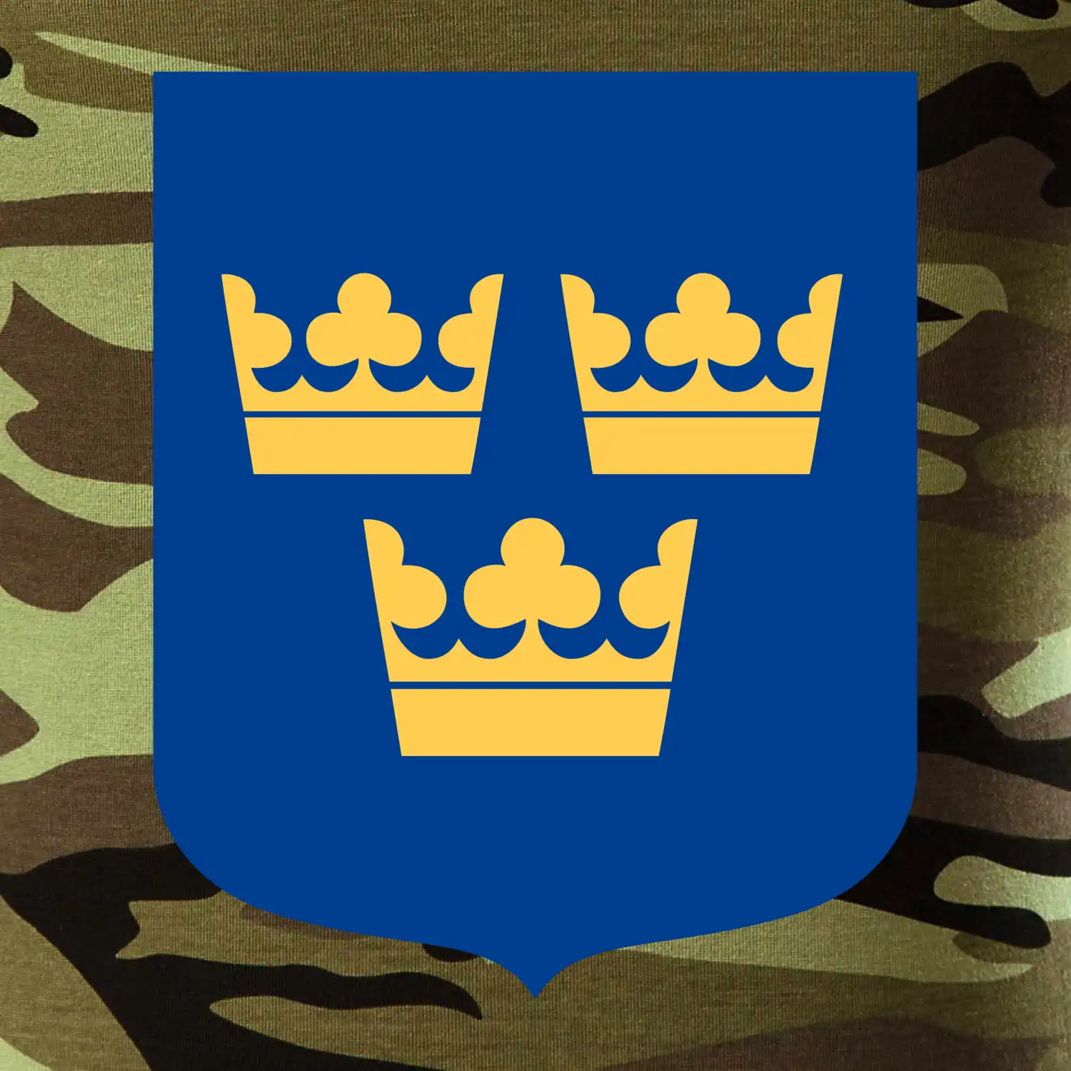 Švédský znak tři korunky na prso