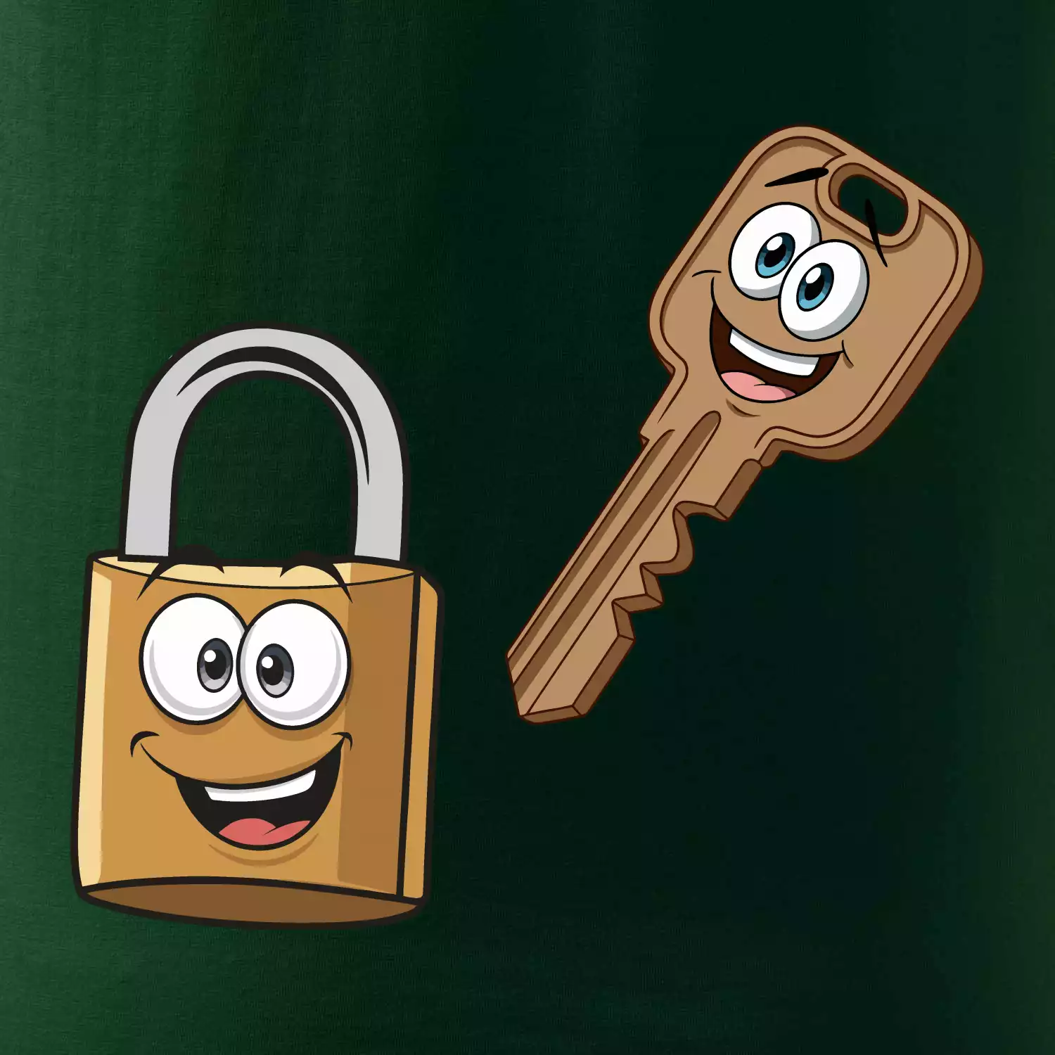 Parové triko - Zámek a klíč