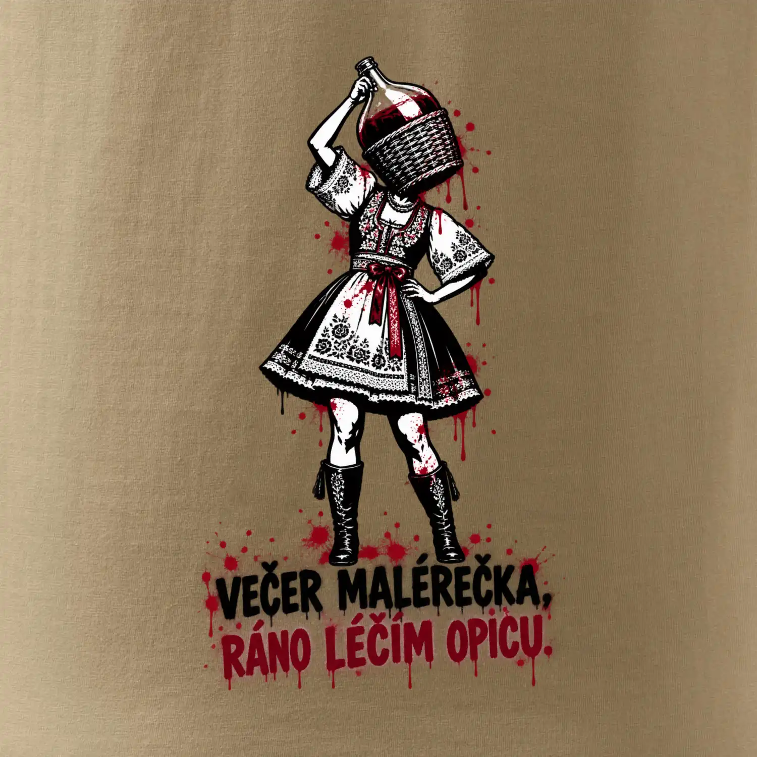 Streetart - Večer malérečka, ráno léčím opicu