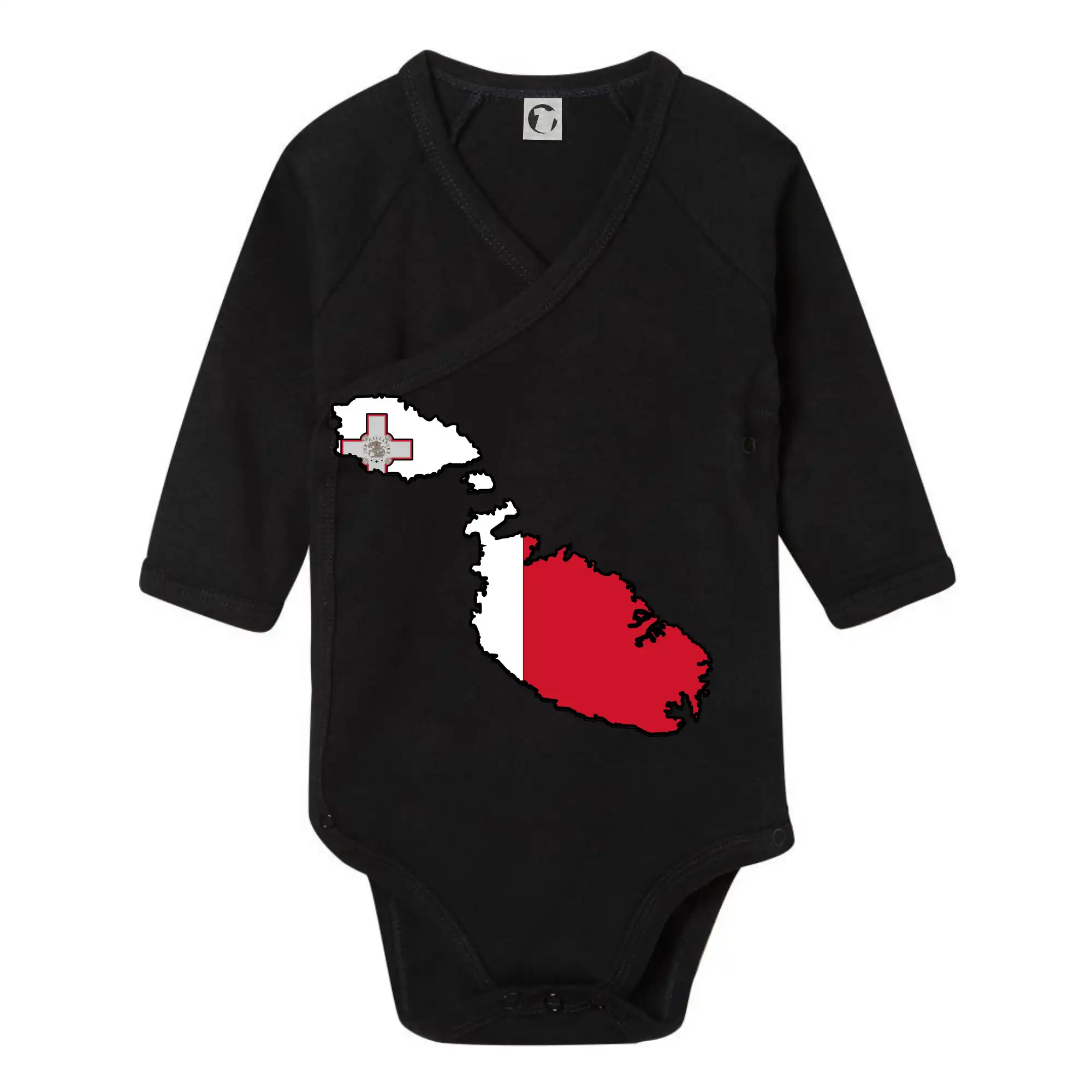 Mapa Malta s vlajkou