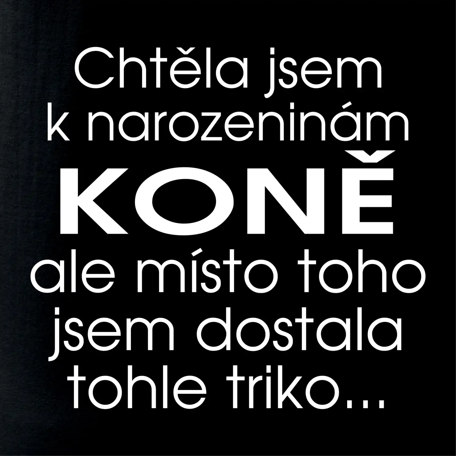 Chtěla jsem dostat k narozeninám koně