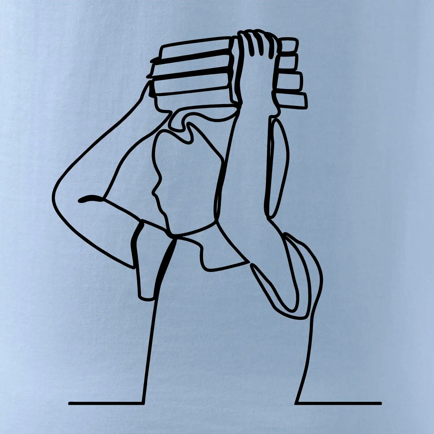 Student a kniha jedním tahem