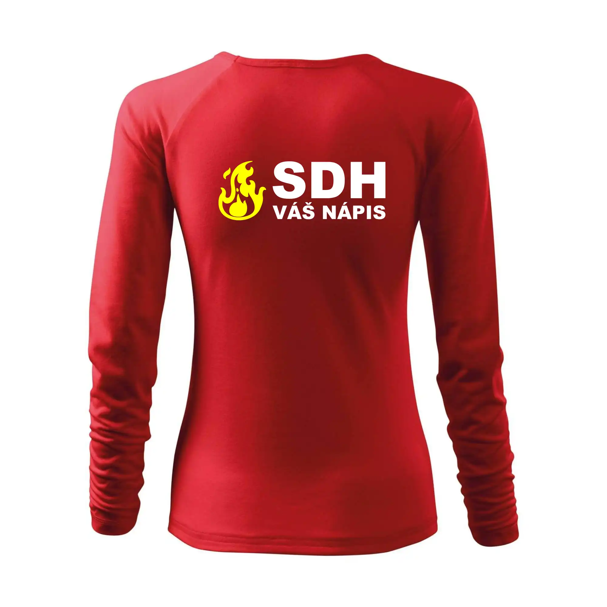 SDH nápis (oheň, název sboru - vlastní nápis)