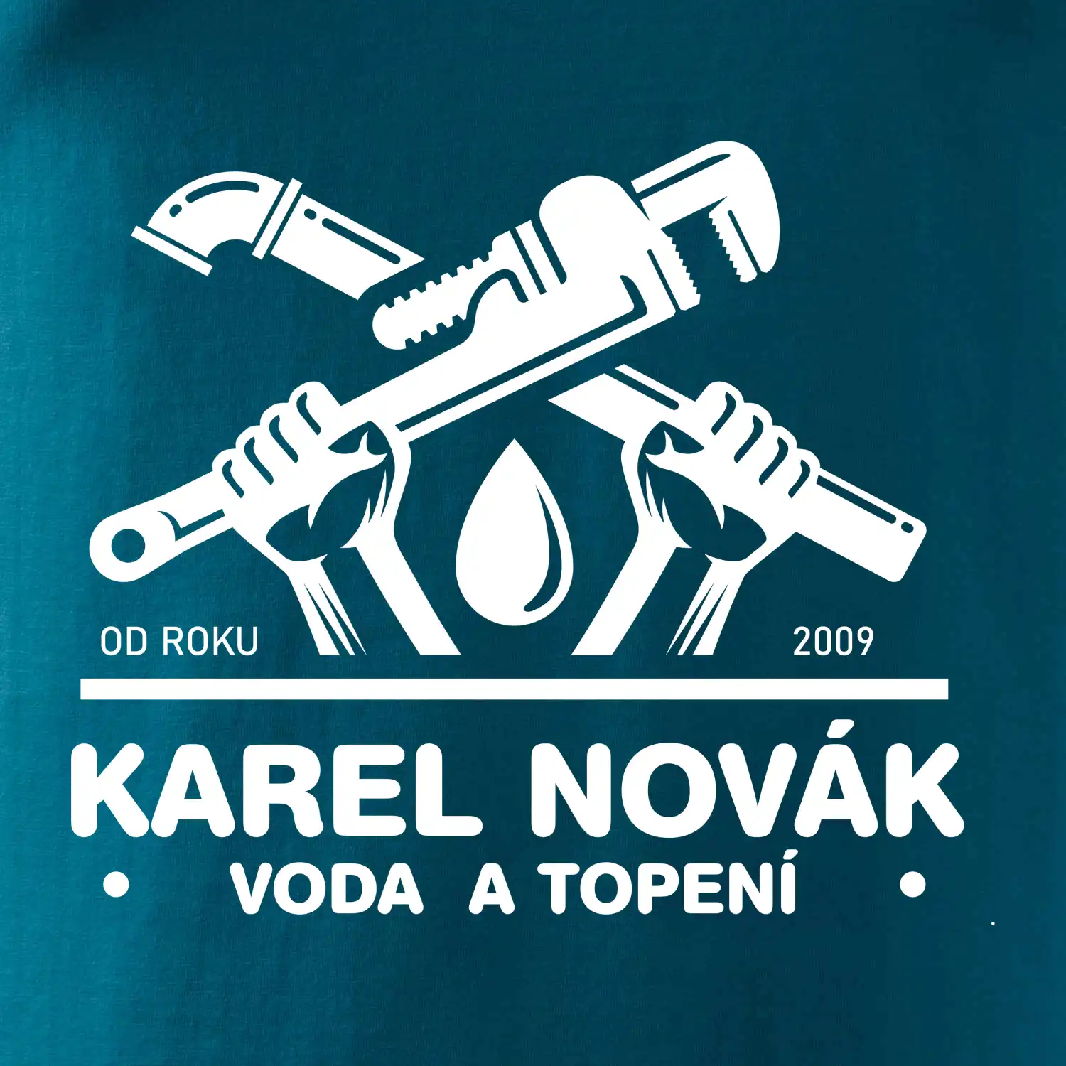 Instalatér - Překřížené klíče vlastní nápis