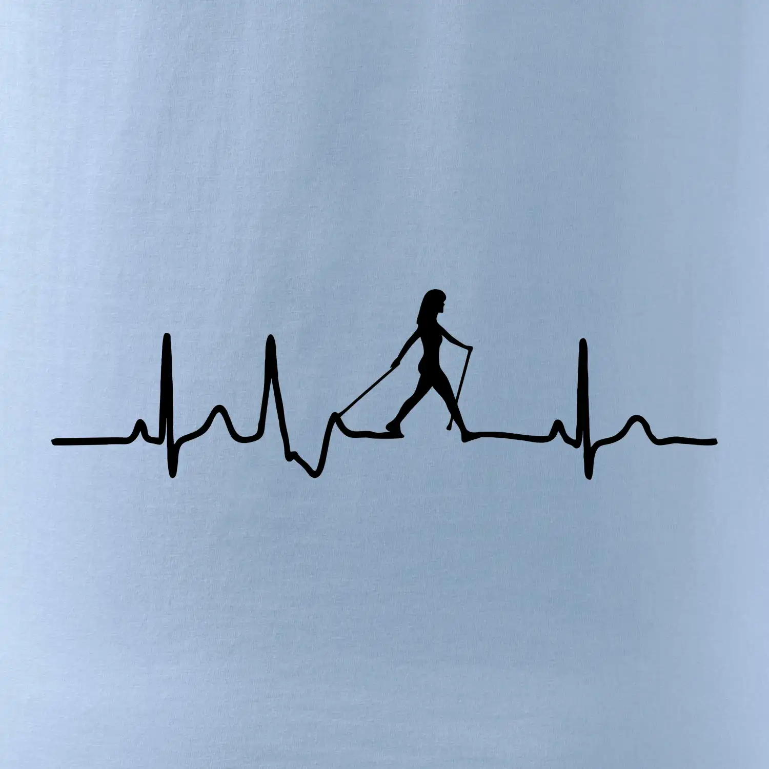 EKG nordic walking žena