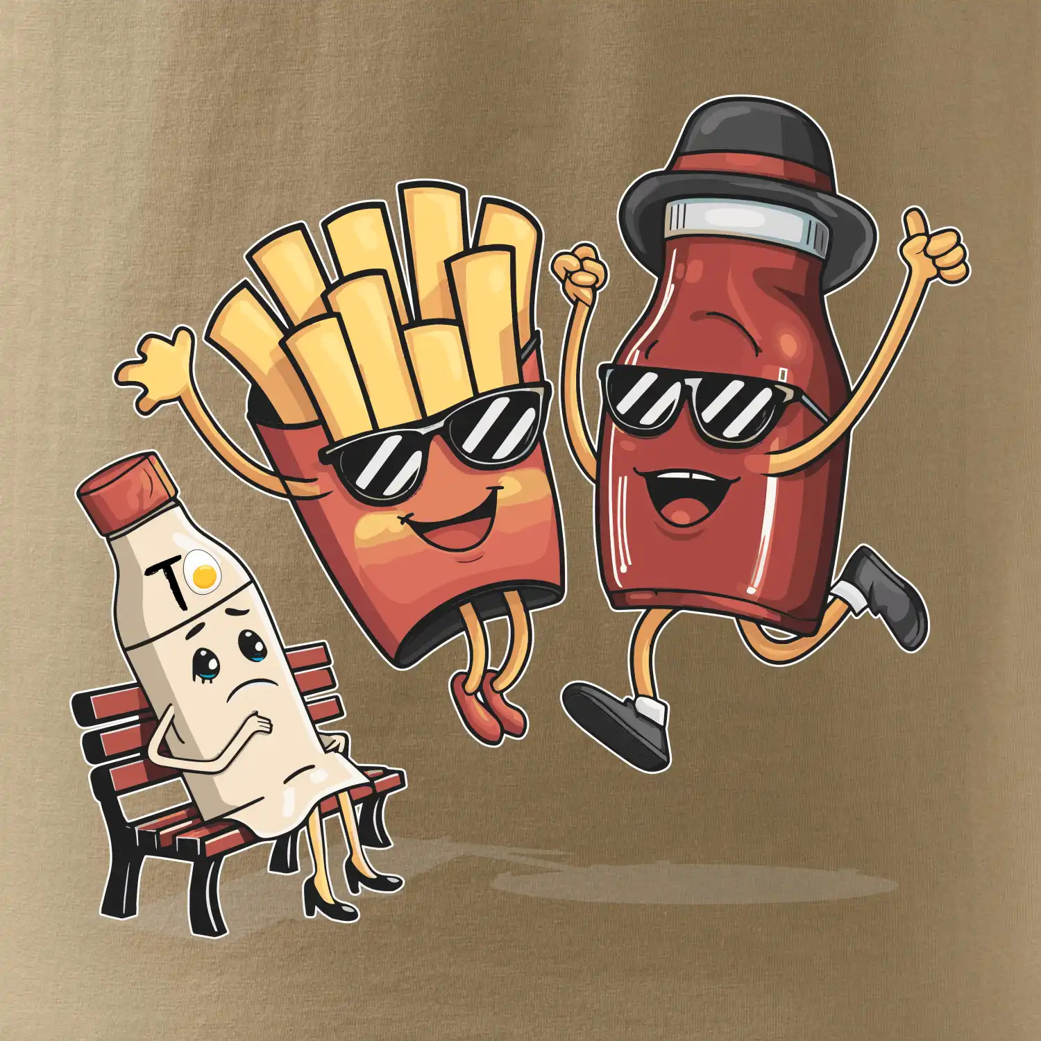 Souboj o hranolky kečup tatarka