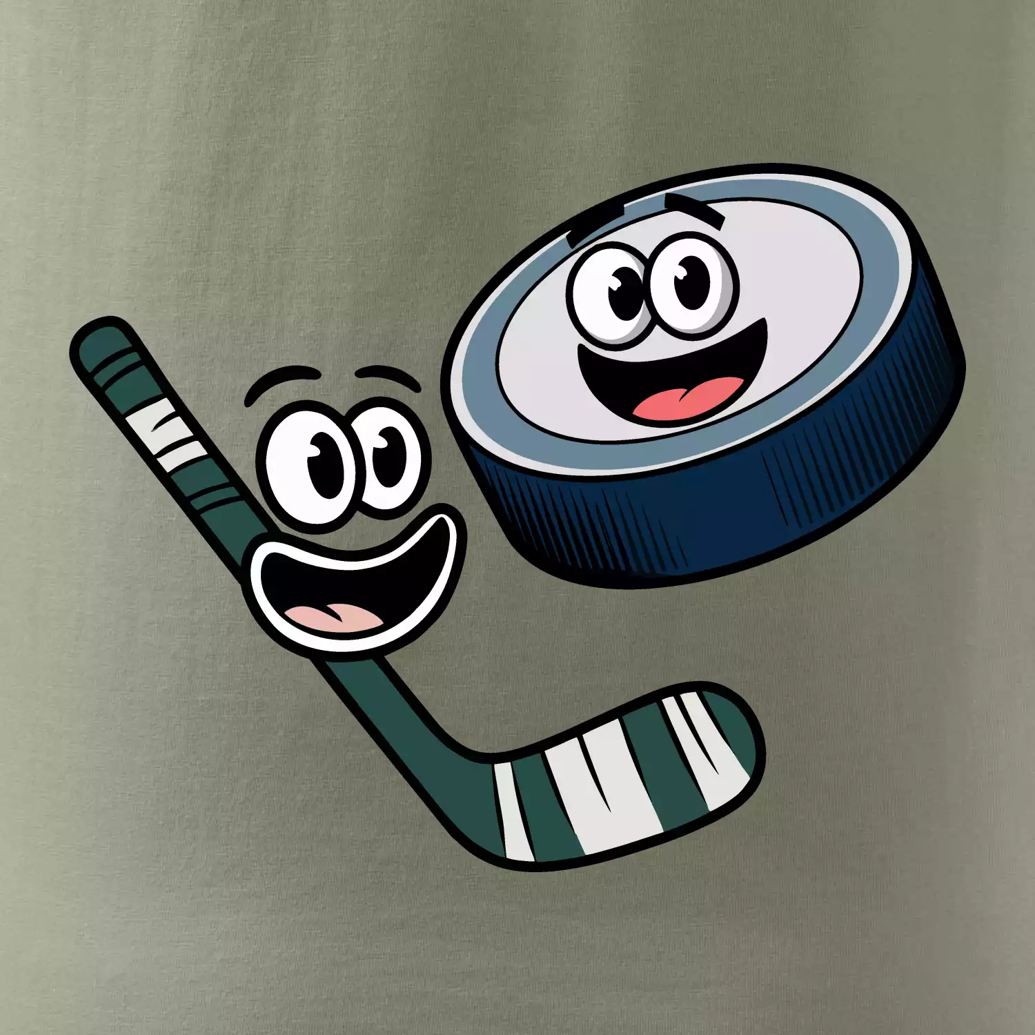 Parové triko - Puk a hokejka