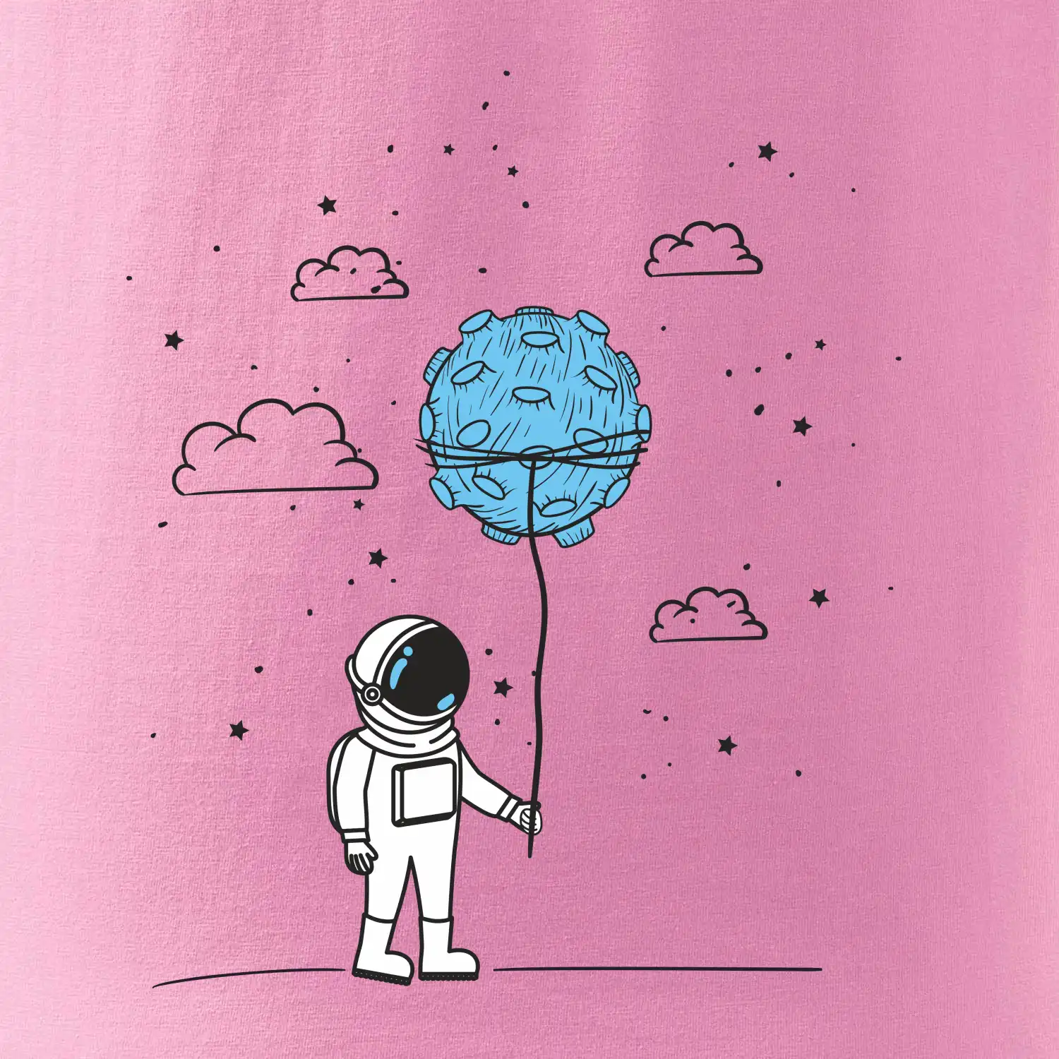 Astronaut s balónkem