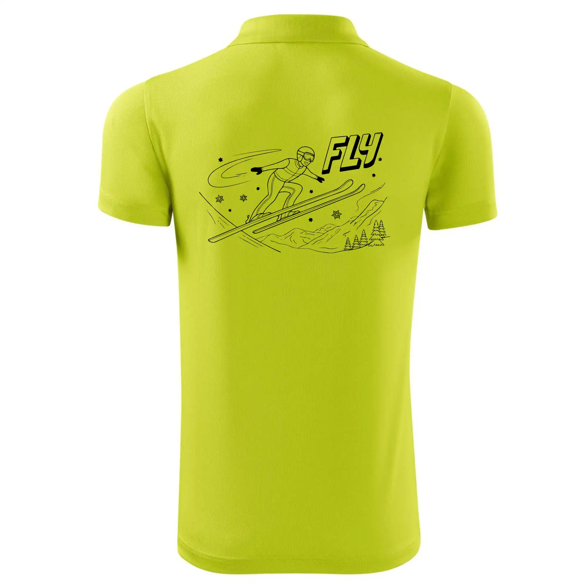 Skokan na lyžích černý obrázek FLY