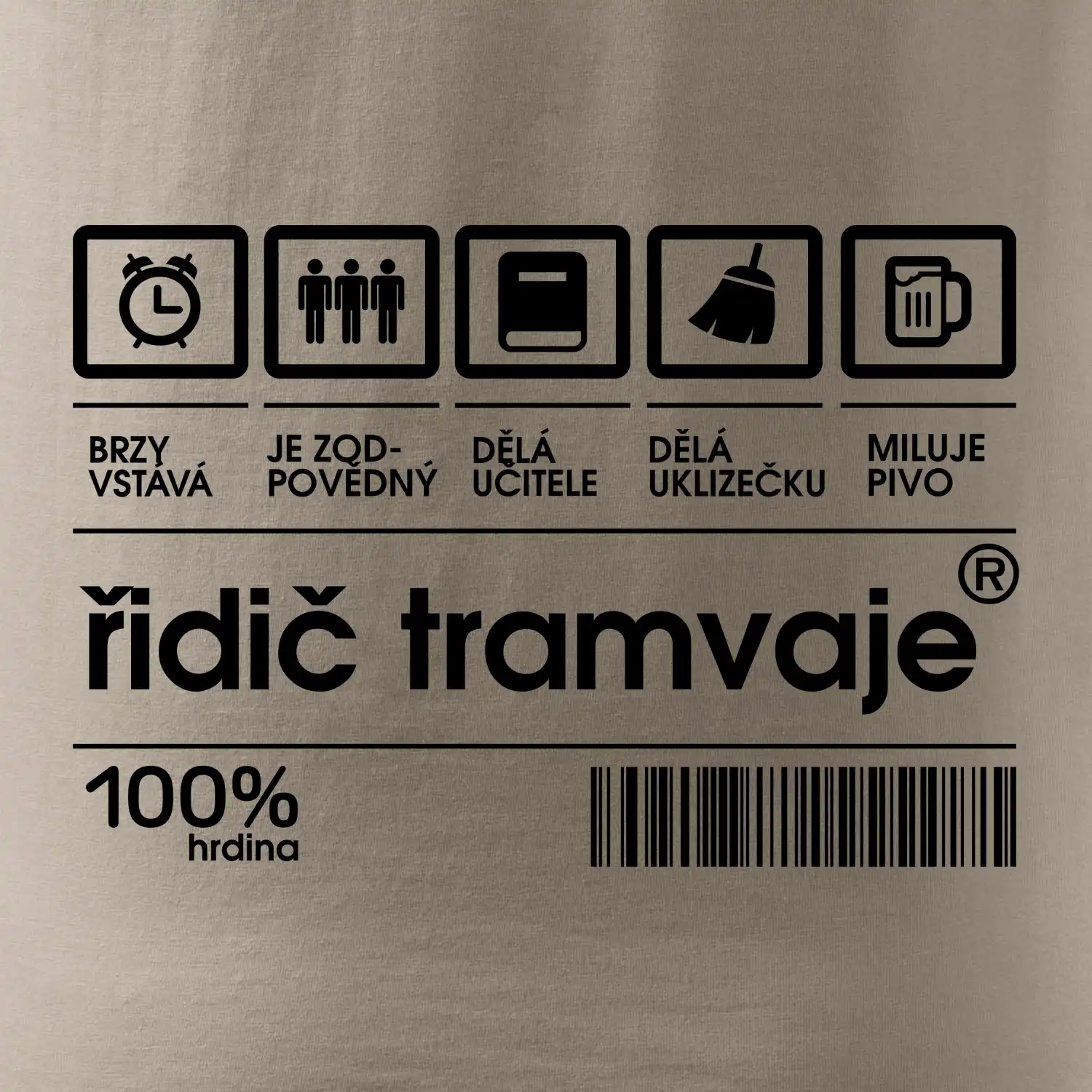 Čárový kód Řidič tramvaje