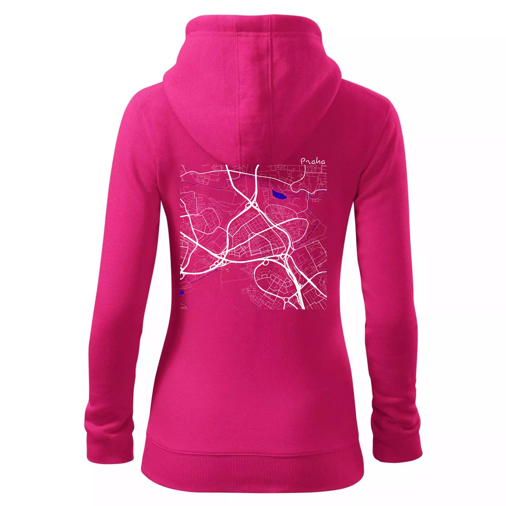 Praha - 14100 mapa s vodními toky