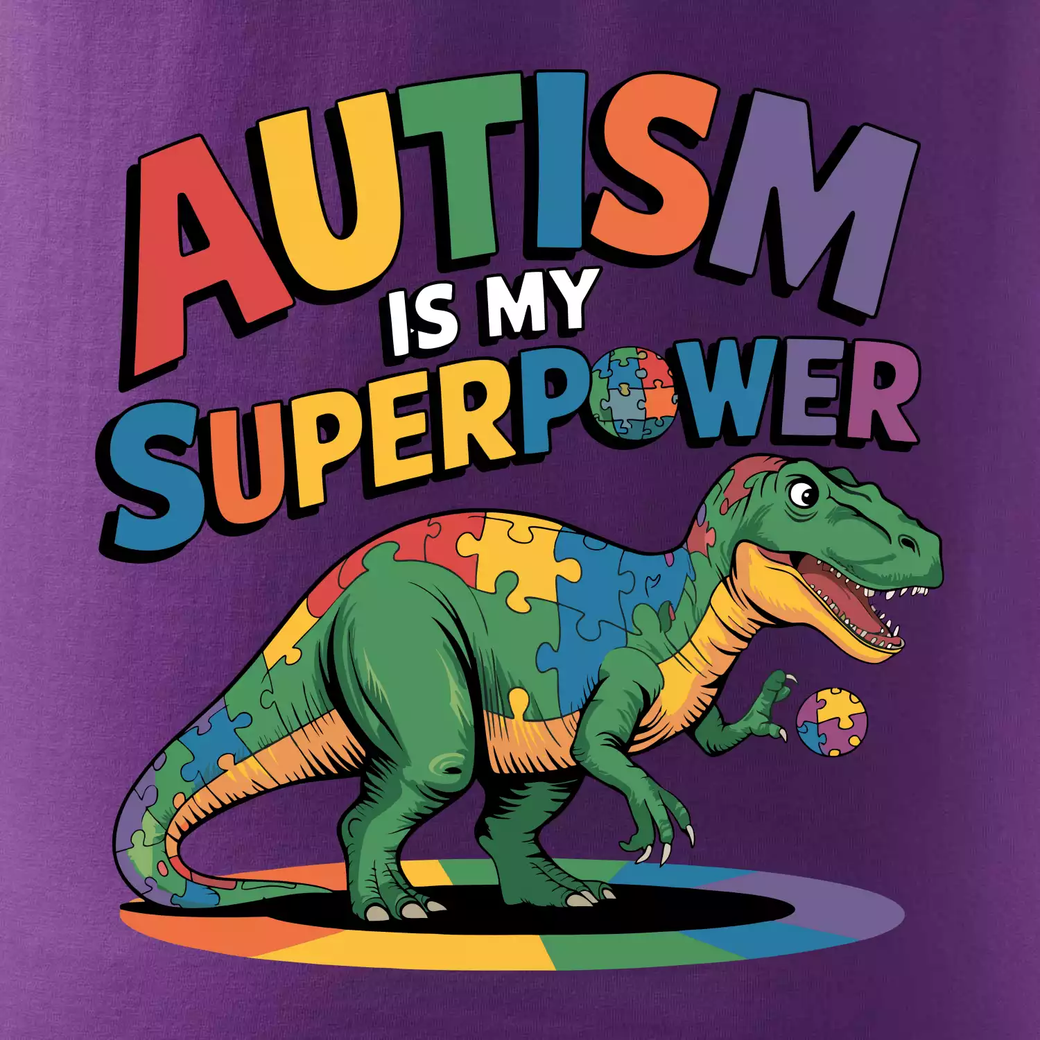 Stojící Rex Autism is my superpower