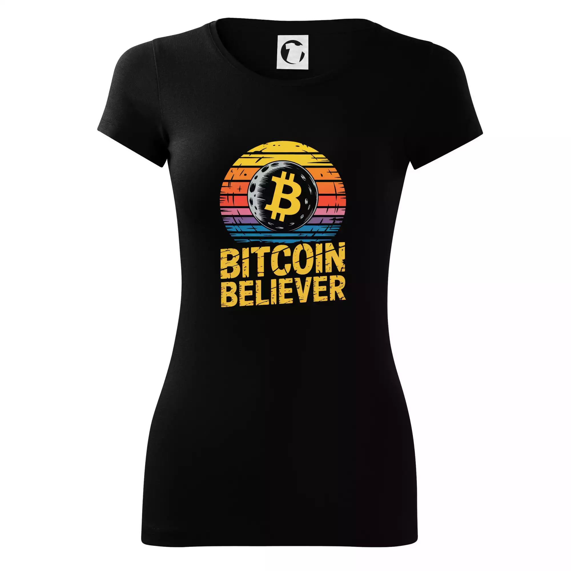 Bitcoin Believer Vintage retro sunset