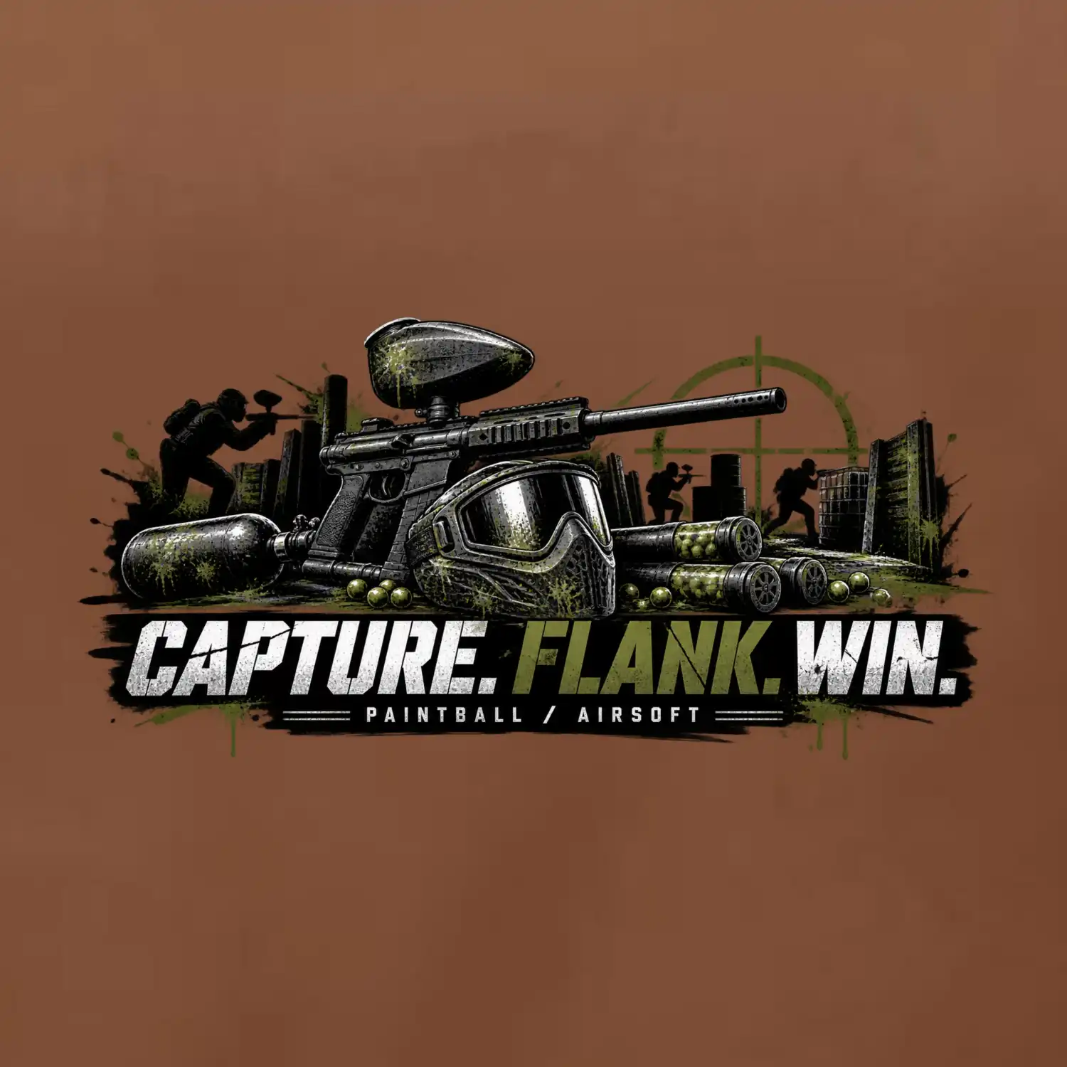 Taktika capture flank win paintball