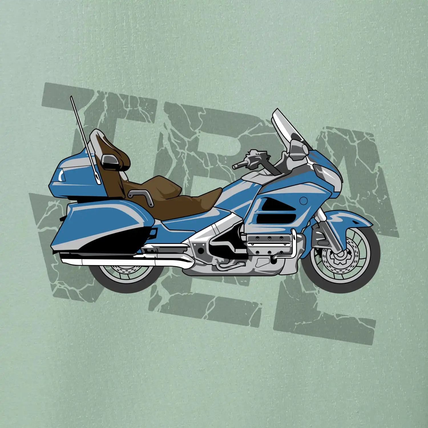 Cestovní motorka Amerika modrá