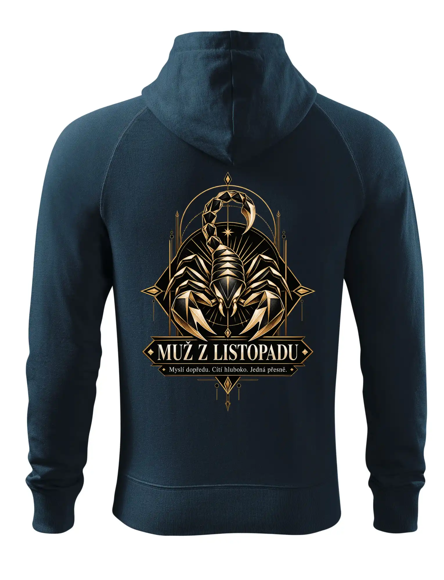Muž z listopadu geometrický zlatý štír