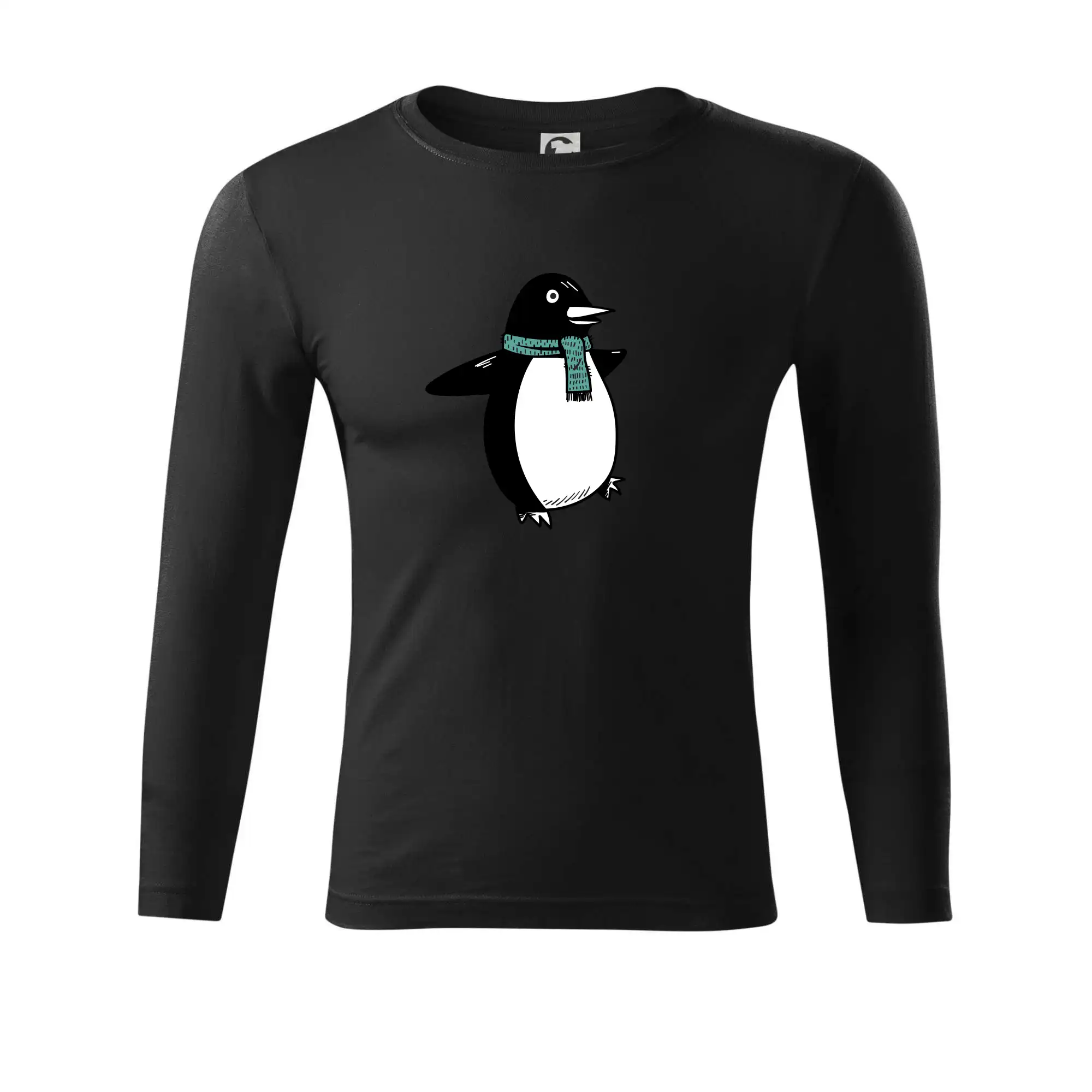 Tučňák se zelenou šálou