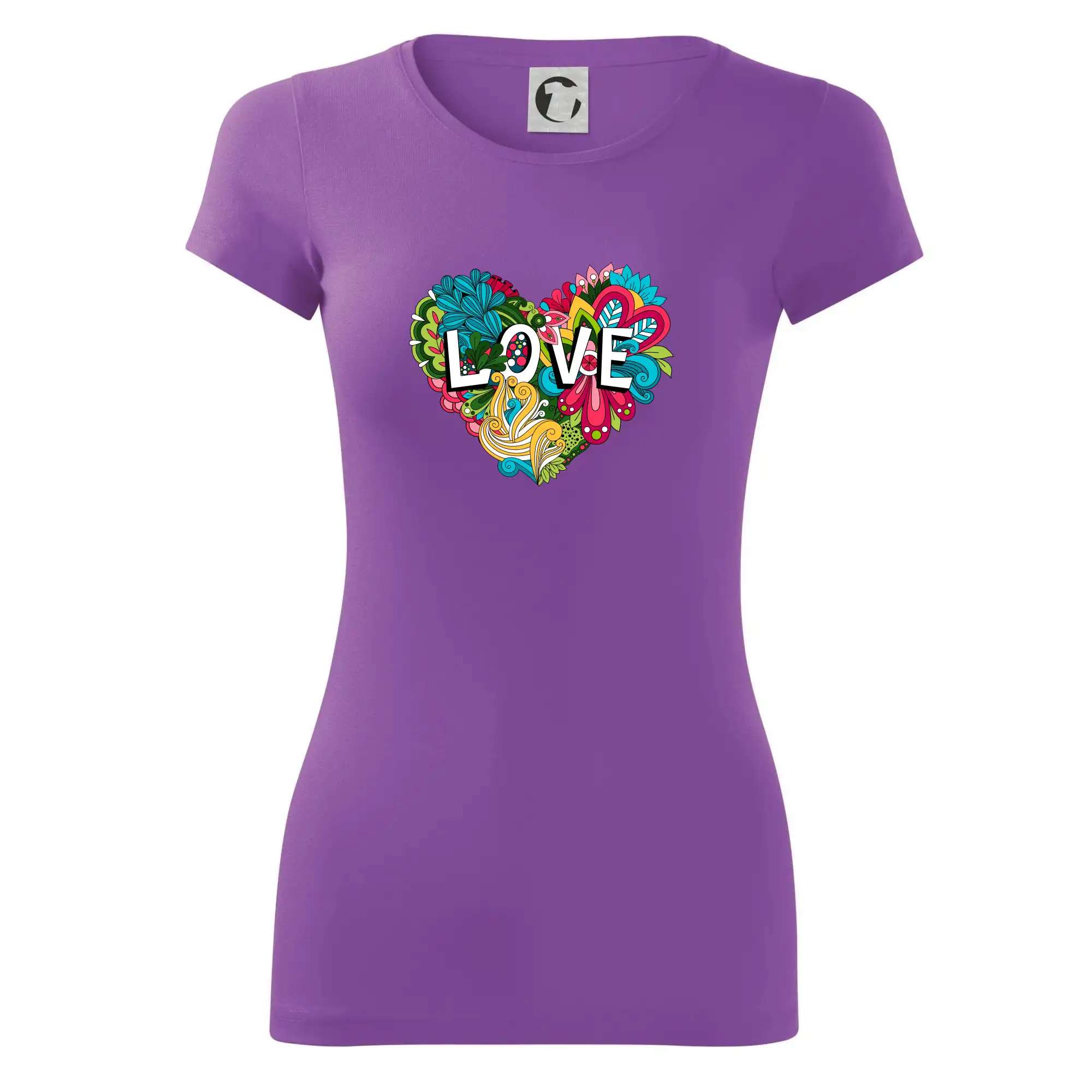 Love nápis květovaný