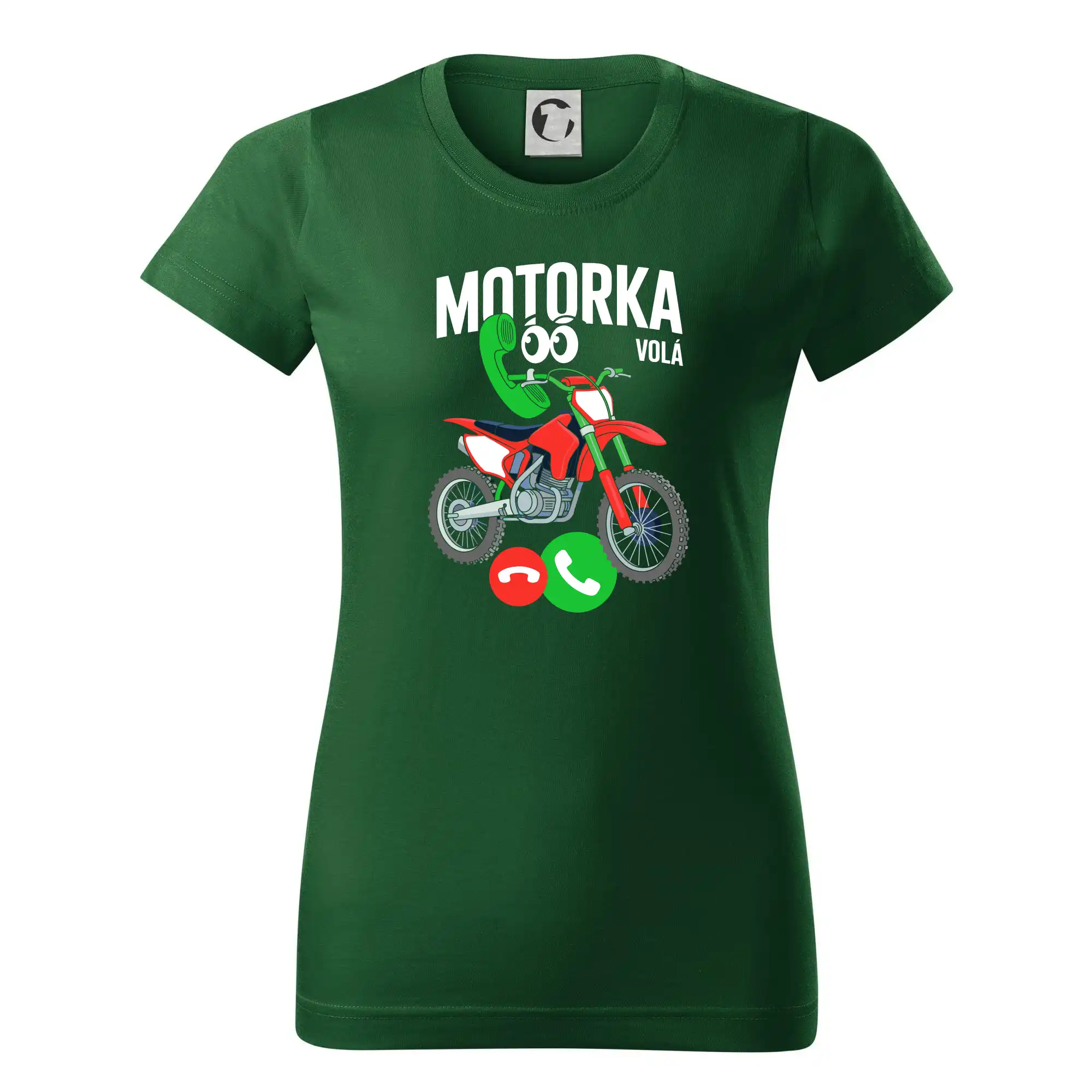 Karikatura motorka cross volá