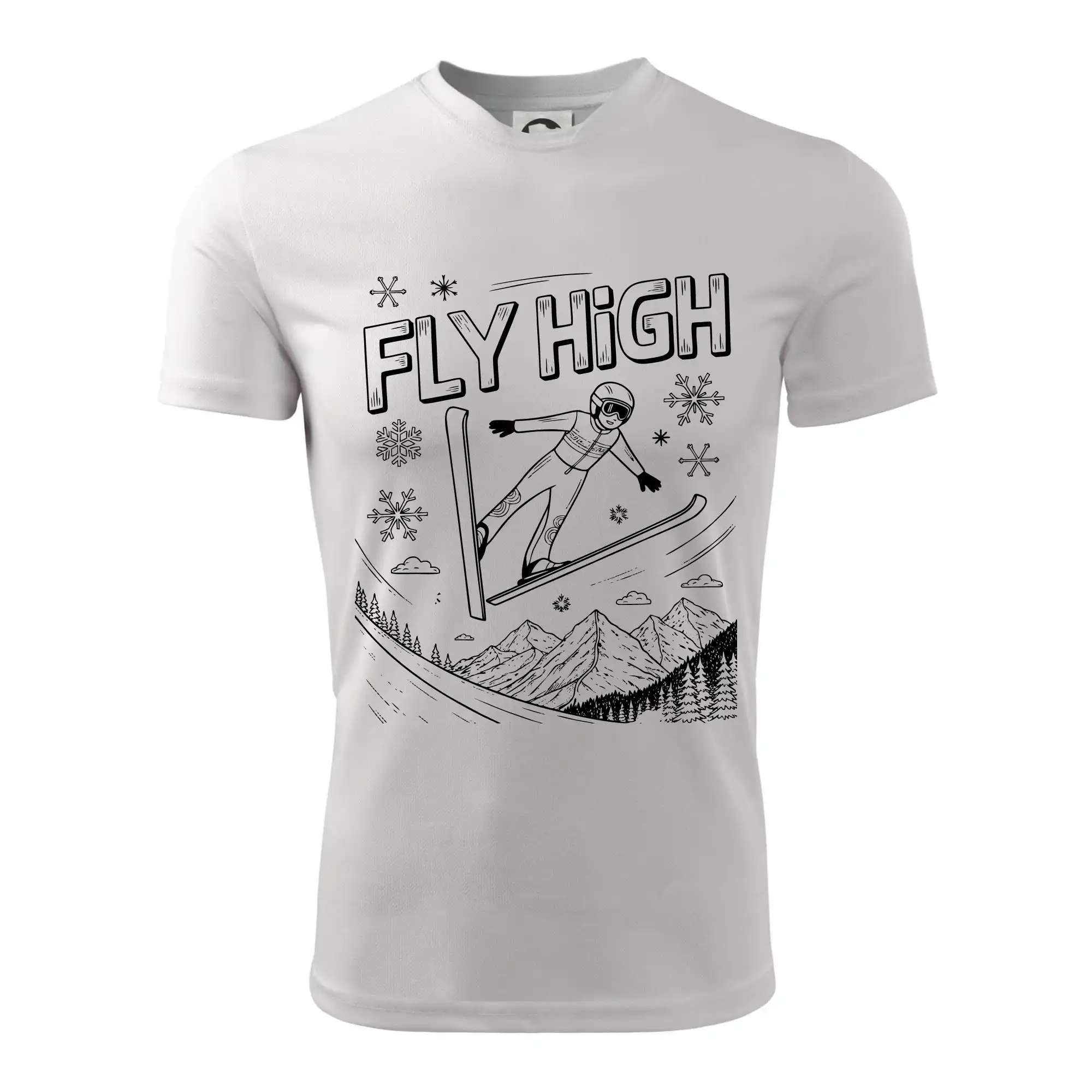 Černobílý skokan fly high