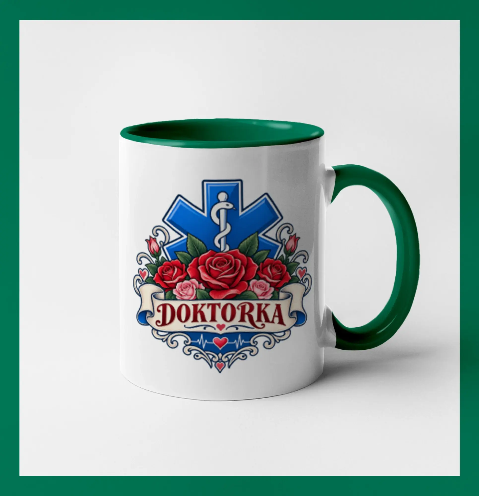Doktorka - kříž a růže