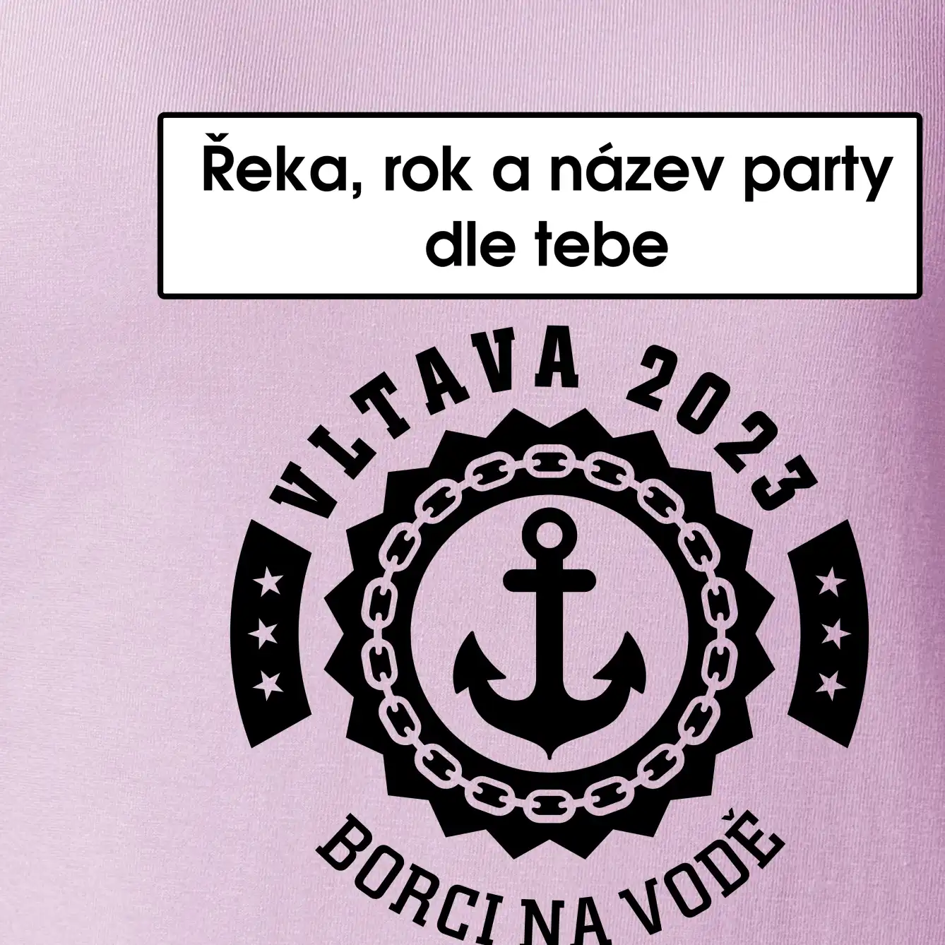 Na vodu - kotva (vlastní nápis)