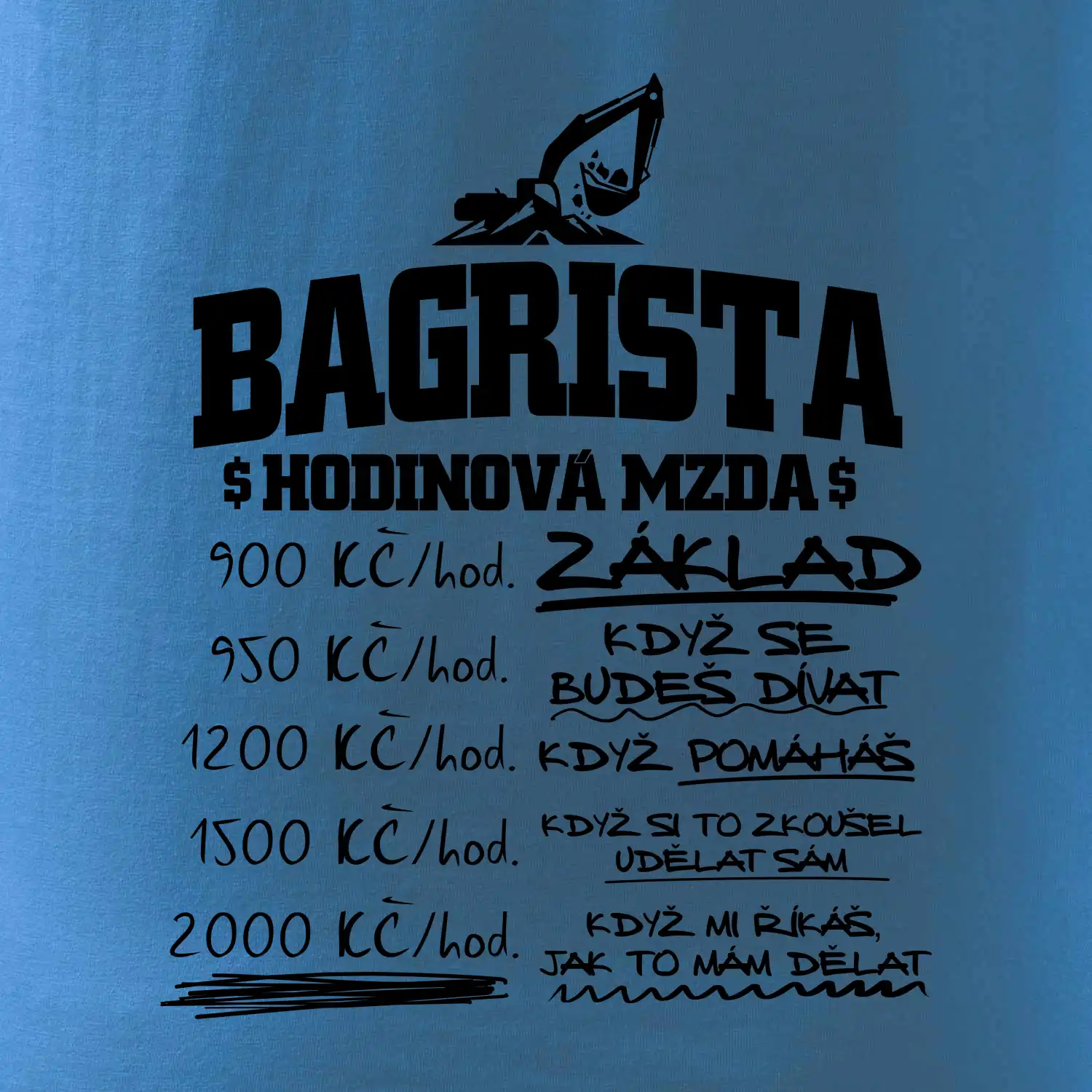 Hodinová mzda bagrista