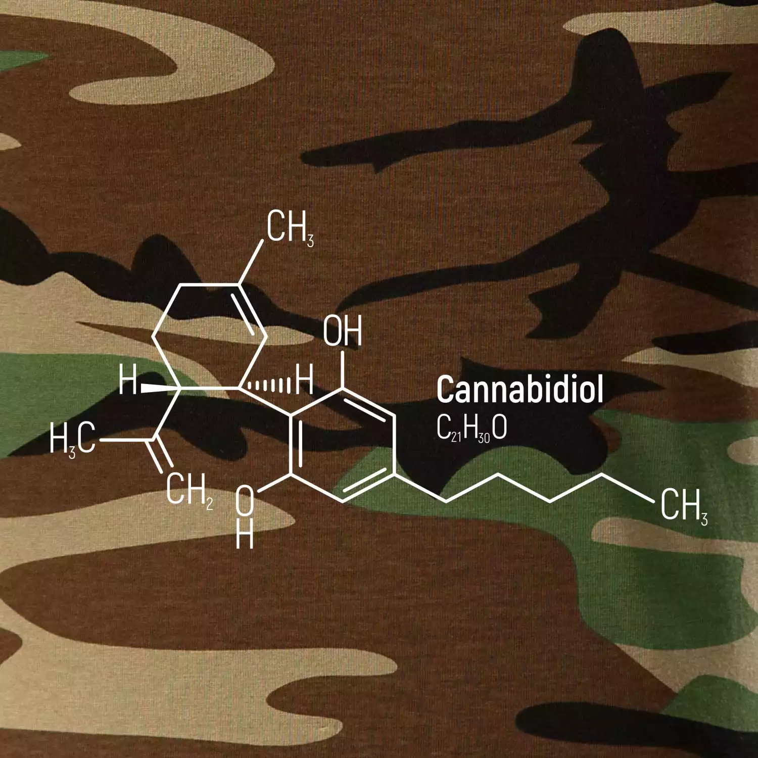 Molekulární struktura CBD (Canabidiol)