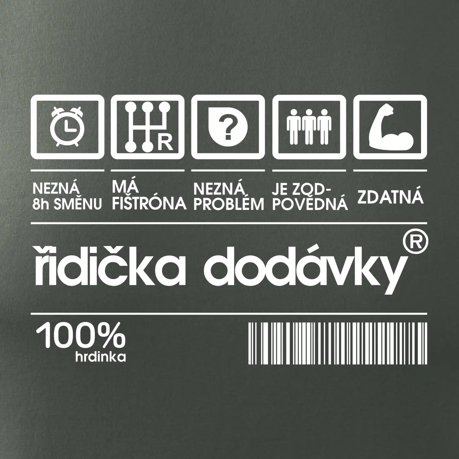 Čárový kód - řidička dodávky