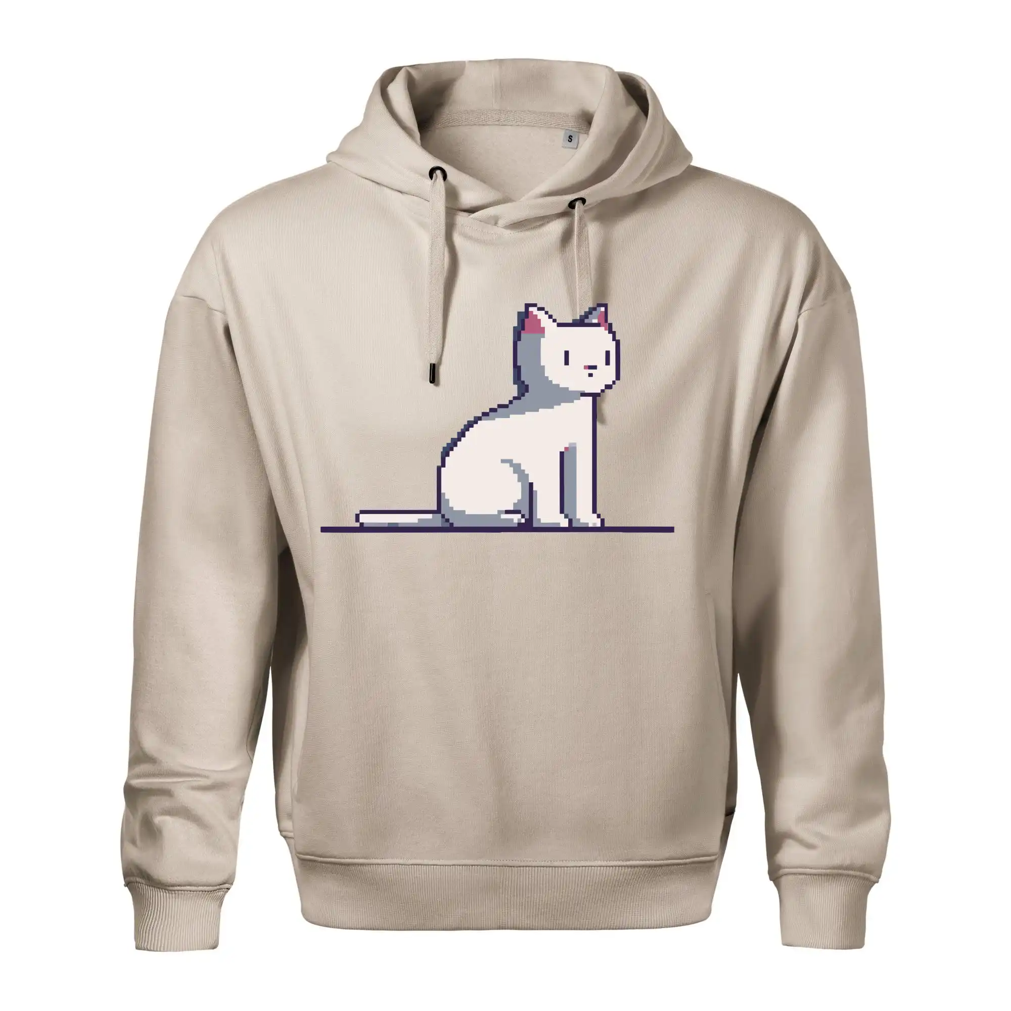 Kočka bílá pixel