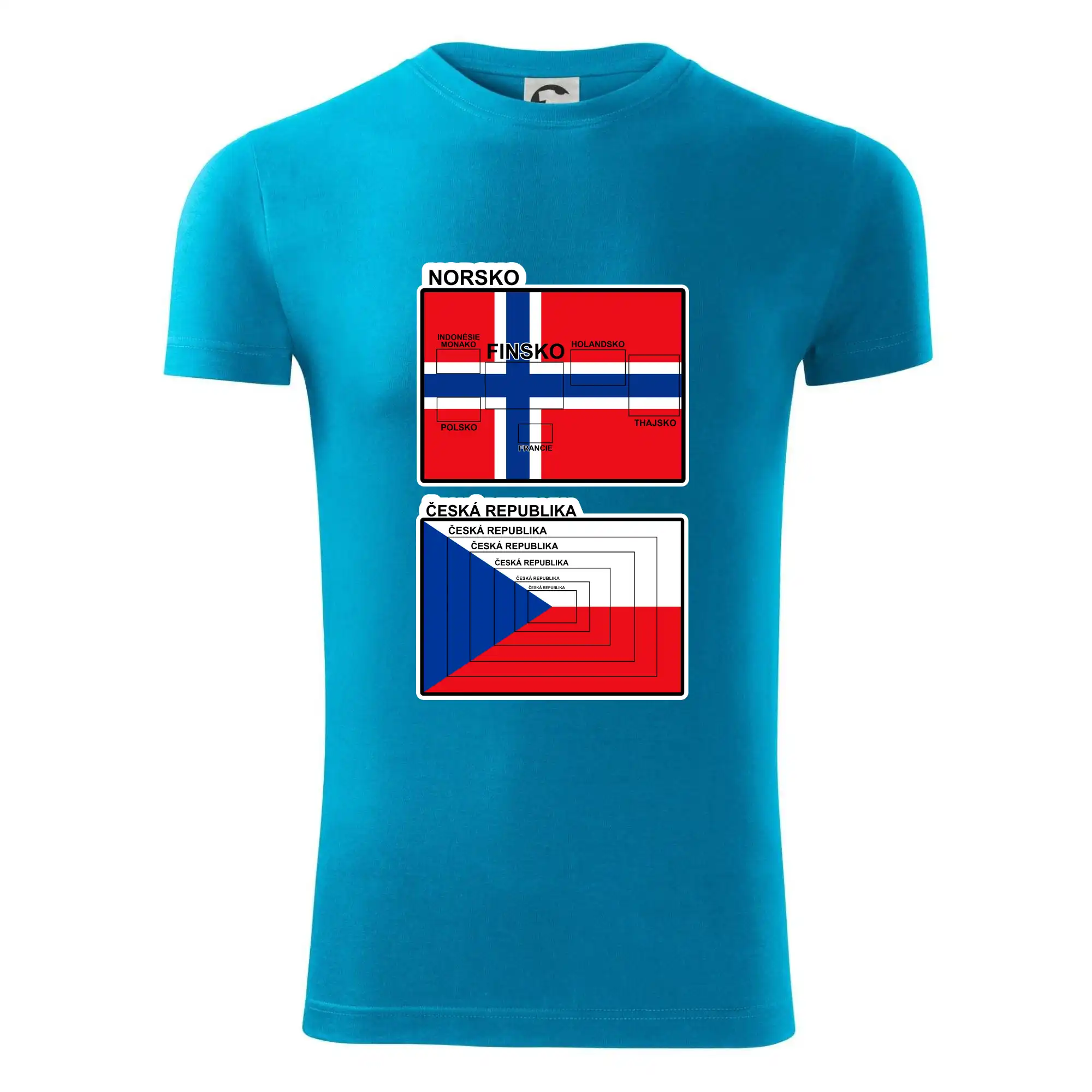 Norská a česká vlajka