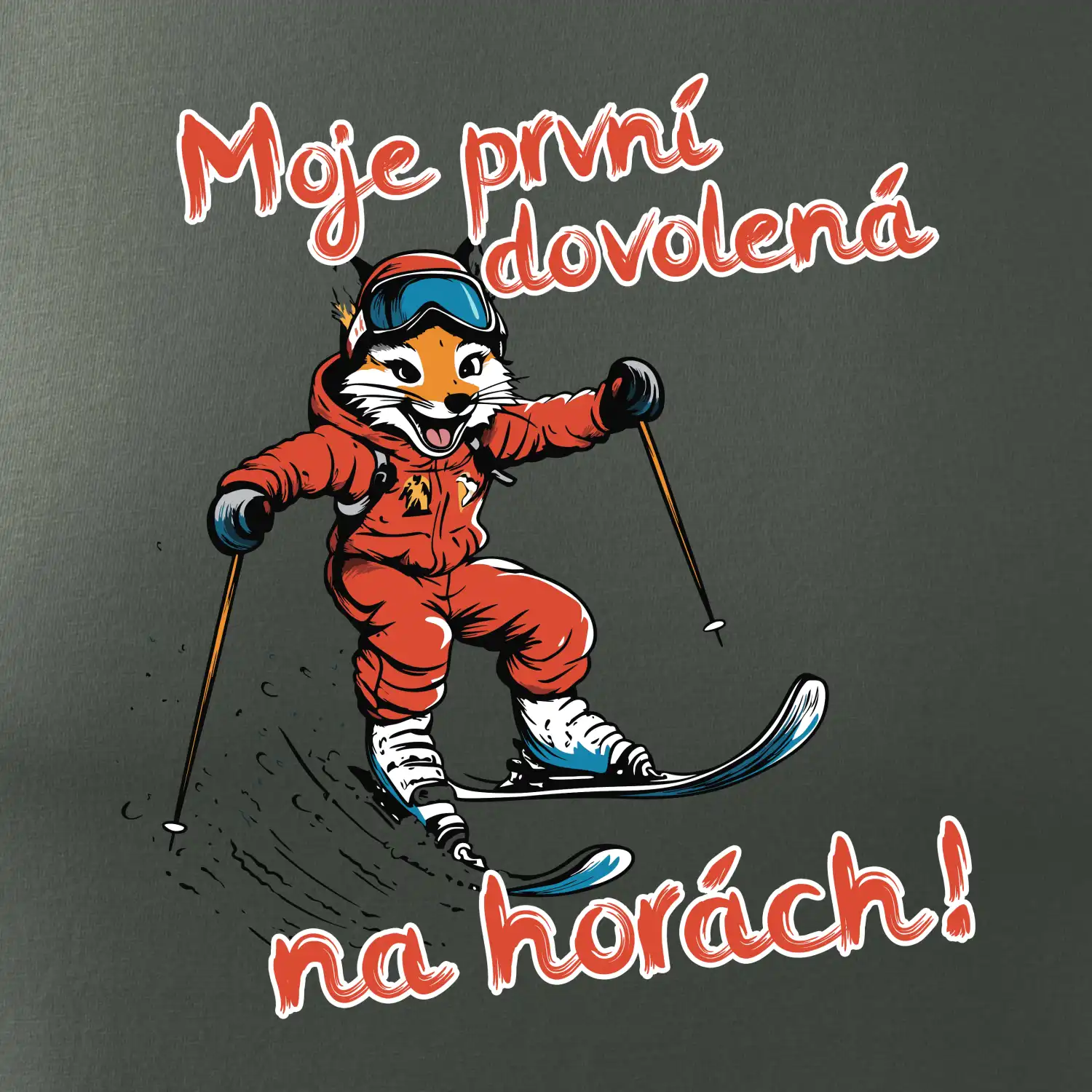 Moje první dovolená na horách hnědá  liška