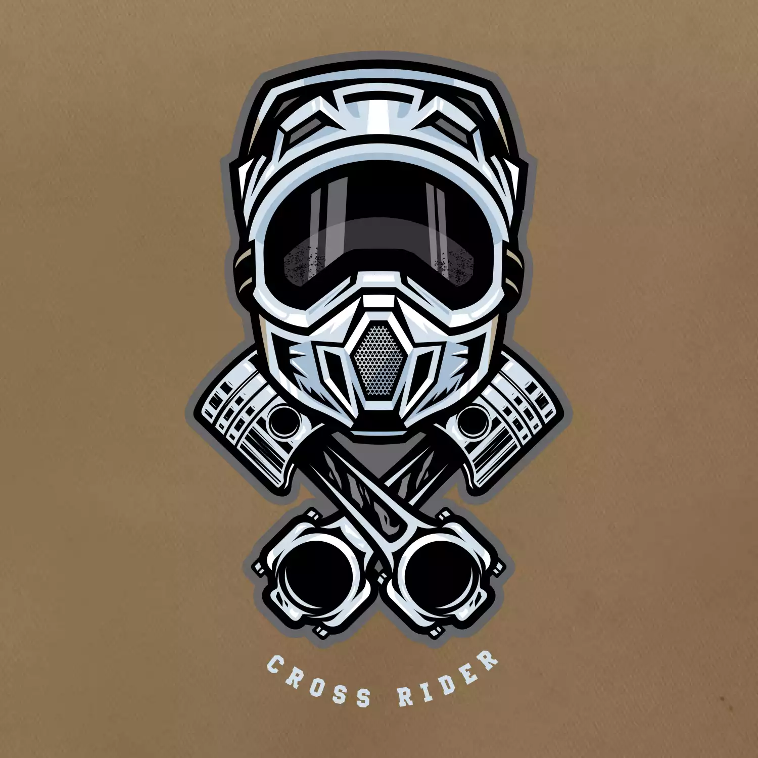 Cross rider písty helma